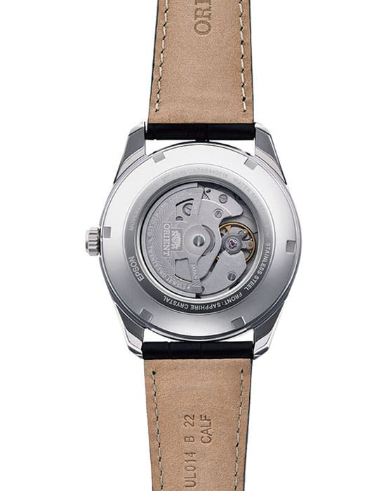Orient Orient RA-AK0305S (RN-AK0305S), sun and moon япония мужские часы на браслете кожаный боковой вид