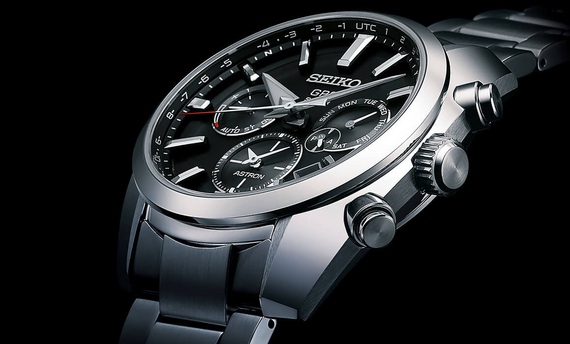 Seiko Seiko Astron GPS Solar SSH021J1 , наручные мужские часы фото под углом