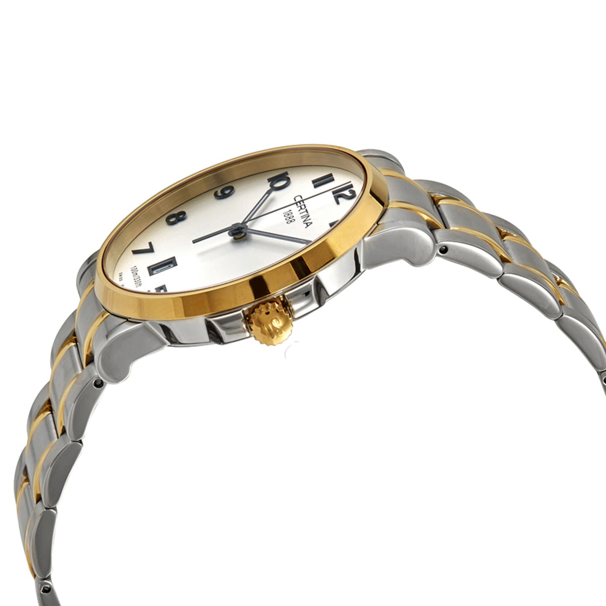 Certina Certina DS Caimano C017.210.22.032.00,  швейцария женские часы на браслете сталь c pvd покрытием боковой вид