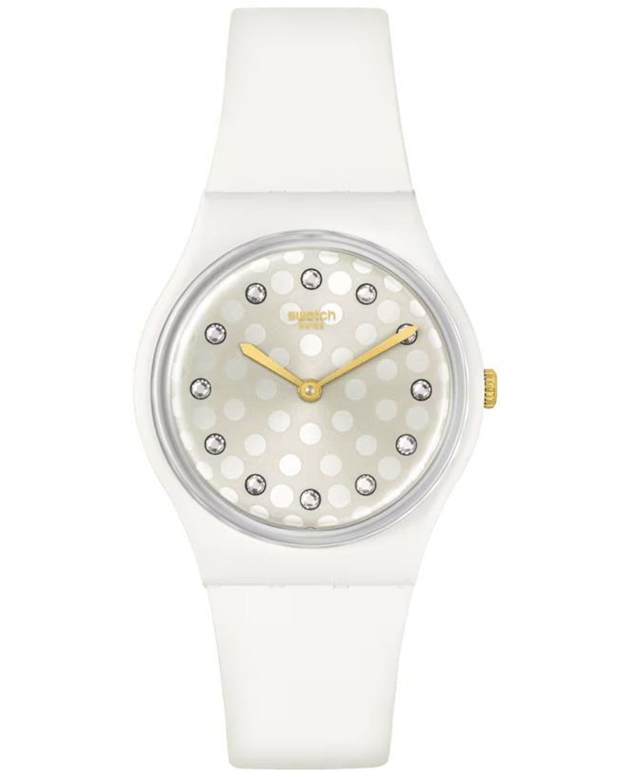 Swatch Swatch Gent Bioceramic Standard SO31W109  SO31W109 кварцевые женские часы белый циферблат, браслет силикон — вид спереди