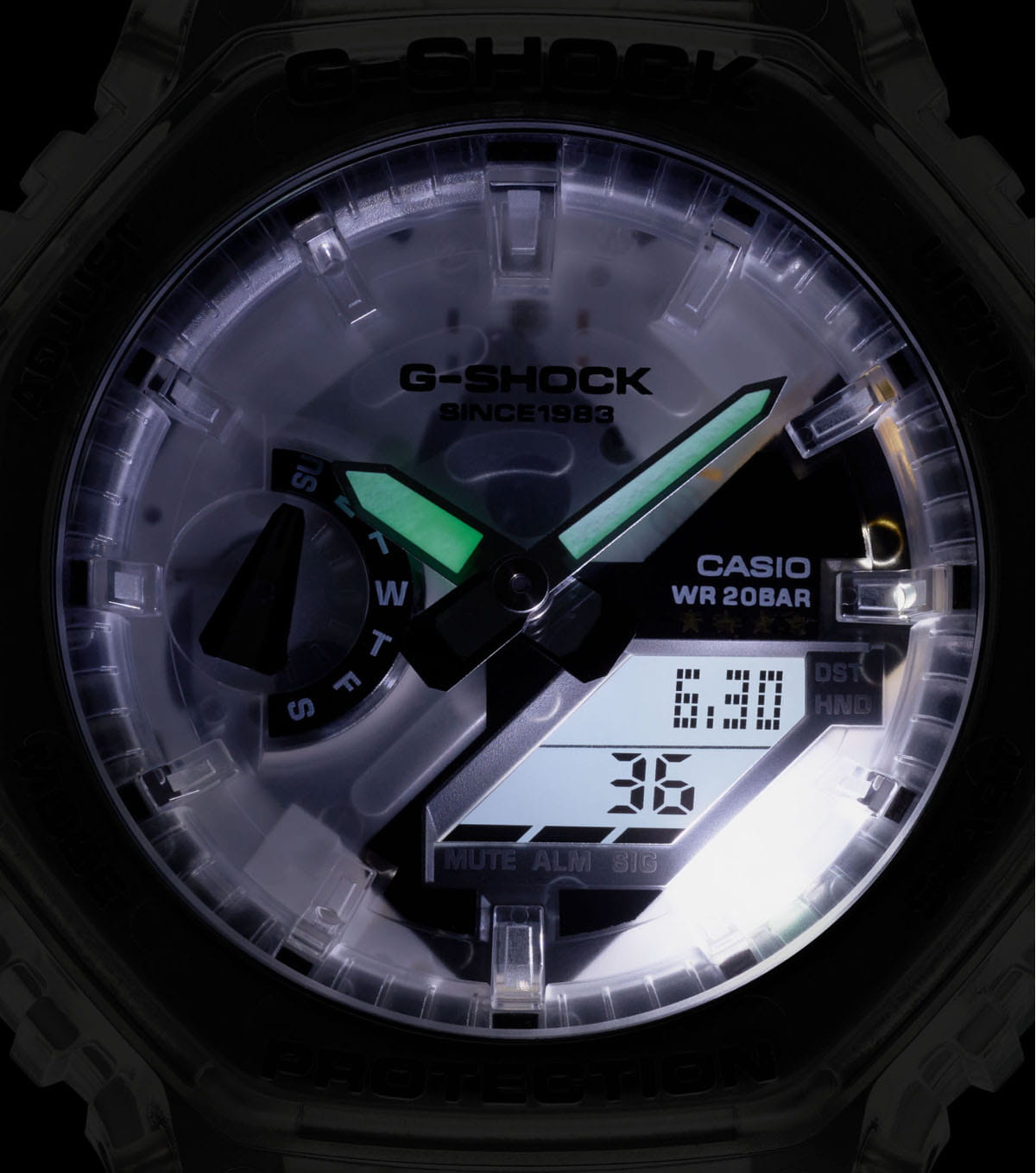 Casio GA-2140RX-7AER мужские часы застежка крупным планом