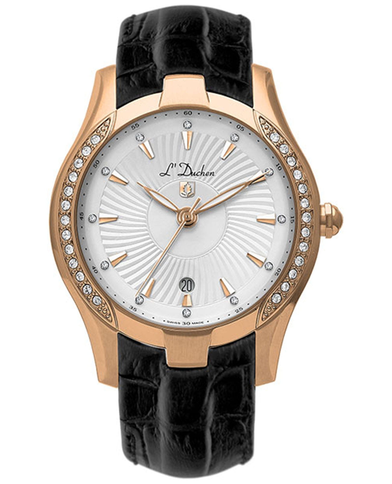 L'Duchen L'Duchen Ballet D201.41.33  D 201.41.33 кварцевые женские часы черный циферблат, браслет кожаный — вид спереди