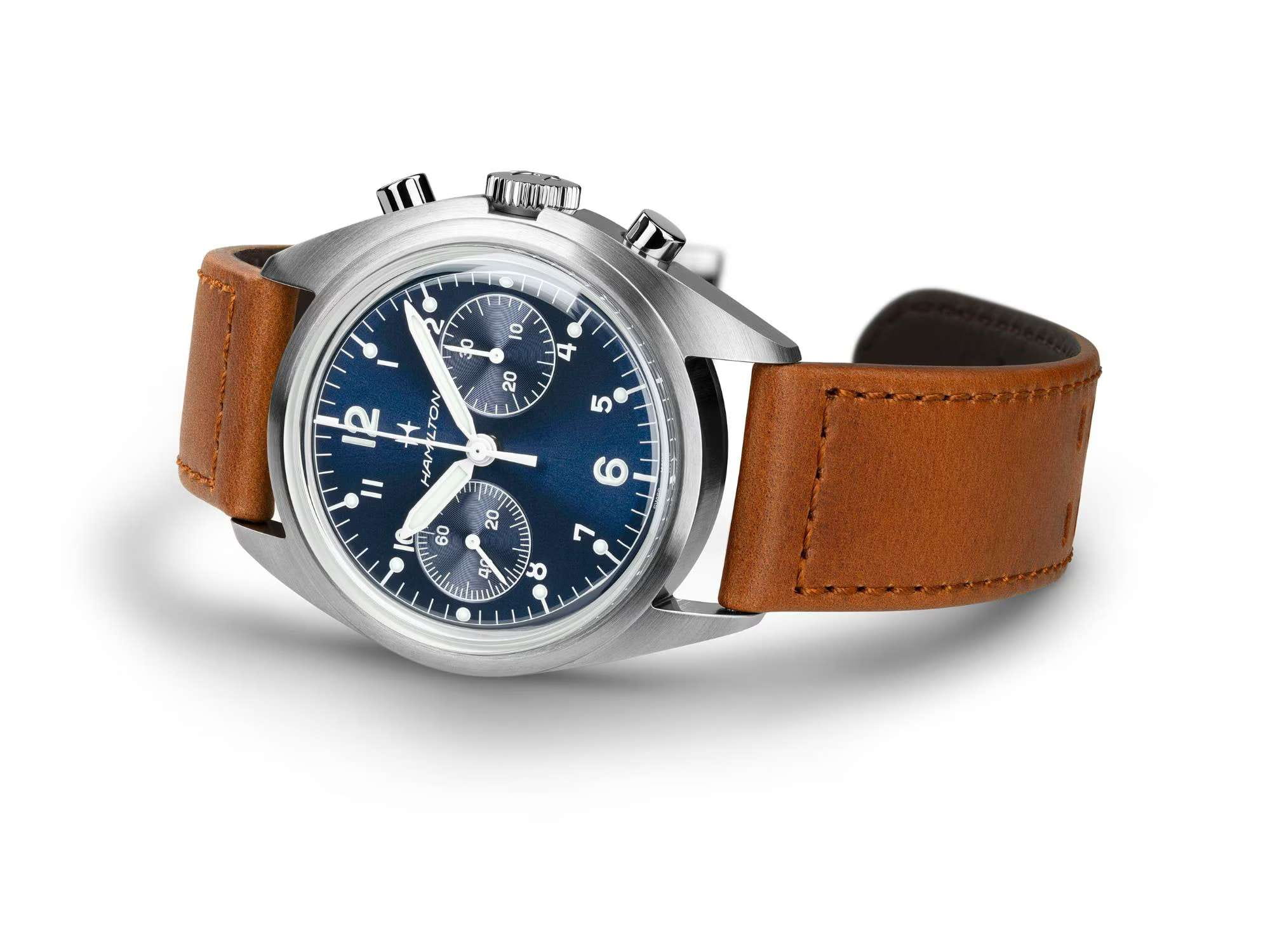 Hamilton Hamilton Khaki Aviation Pilot Pioneer Mechanical Chronograph 40mm H76409540 , наручные мужские часы фото под углом
