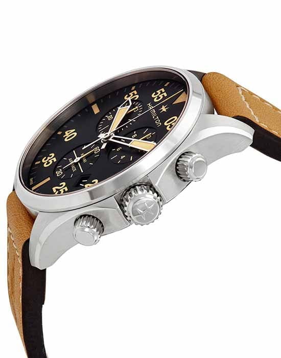 Hamilton Hamilton Khaki Aviation Pilot Chrono H76722531  - задняя крышка сталь корпуса, швейцария часы