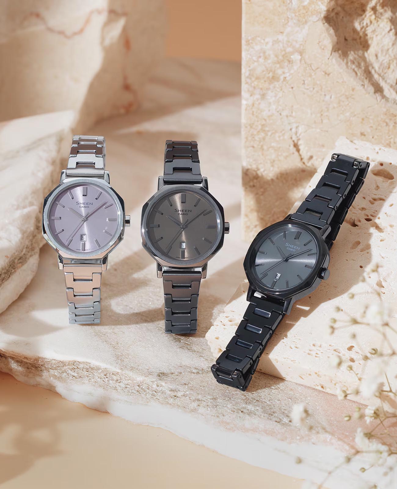 Casio Casio Sheen SHE-4554GY-5AUDF (SHE-4554GY-5A) , наручные женские часы фото под углом