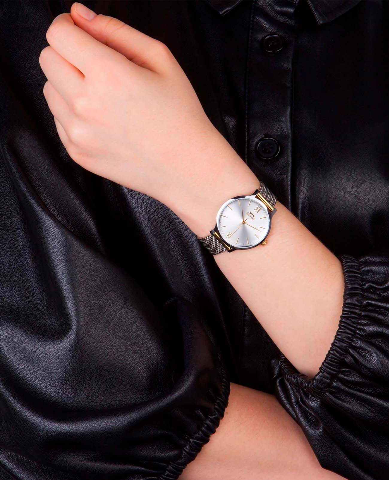 Slazenger Slazenger Lady SL.09.1823.2.03,  англия женские часы на браслете суперметалл с ip покрытием боковой вид