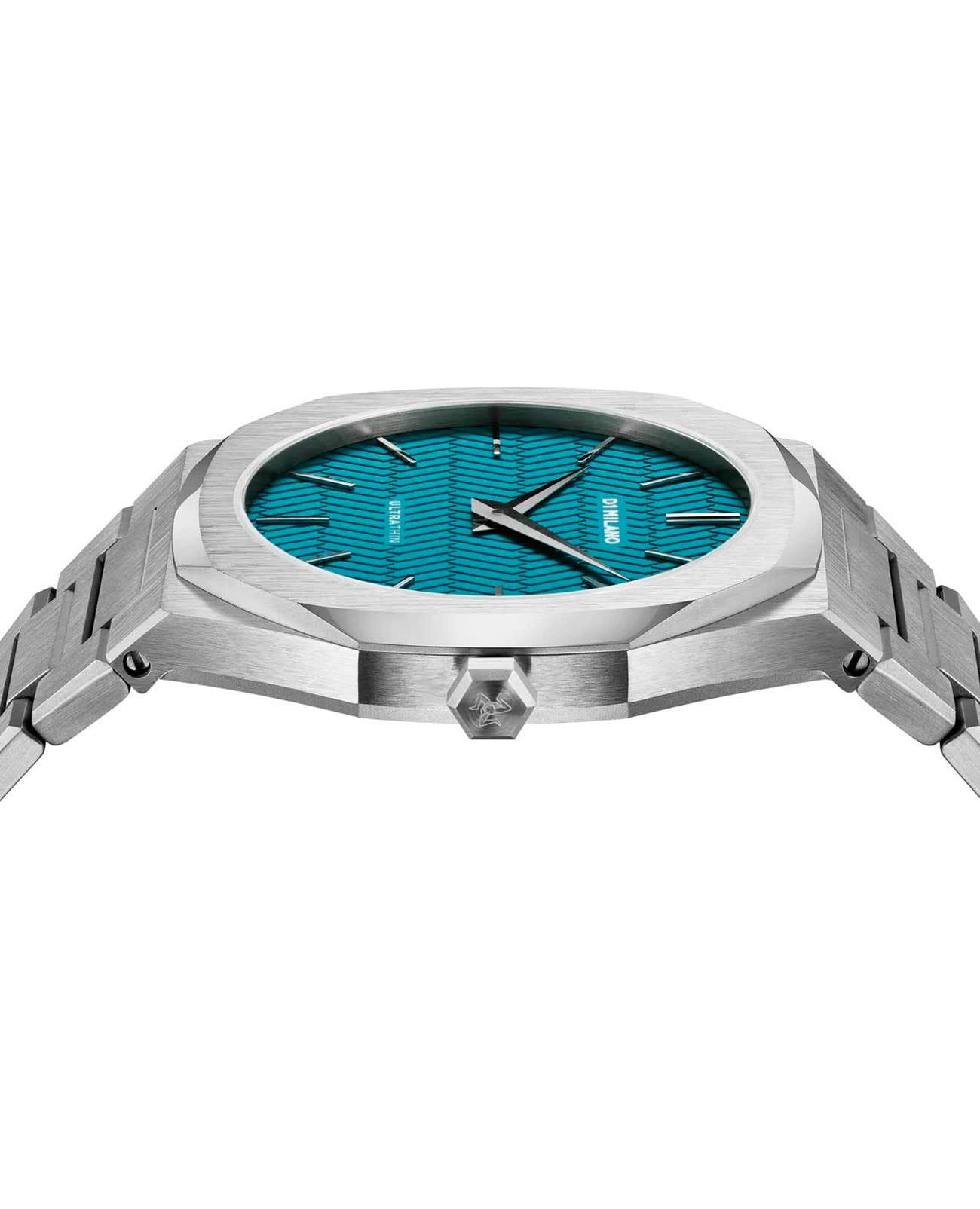 D1 Milano D1 Milano Ultra Thin UTBU04 кварцевые мужские часы часы крупный план бирюзовый циферблата