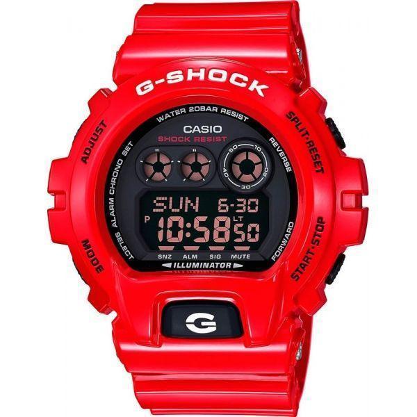 Casio Casio G-Shock GD-X6900RD-4E  GD-X6900RD-4E электронные мужские часы черный циферблат, браслет  — вид спереди