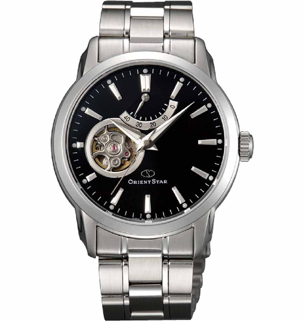 Orient Orient DA02002B (SDA02002B)  SDA02002B механические мужские часы черный циферблат, браслет  — вид спереди