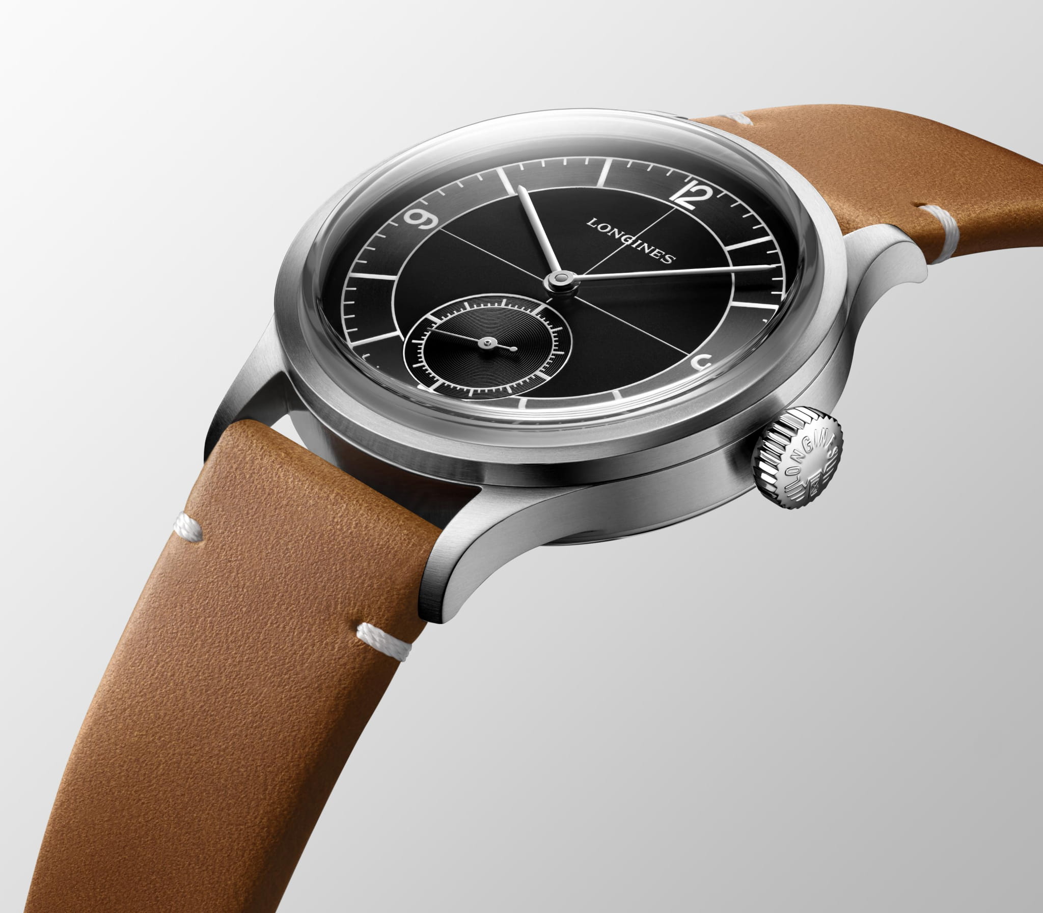 Longines L28284532 мужские часы застежка крупным планом