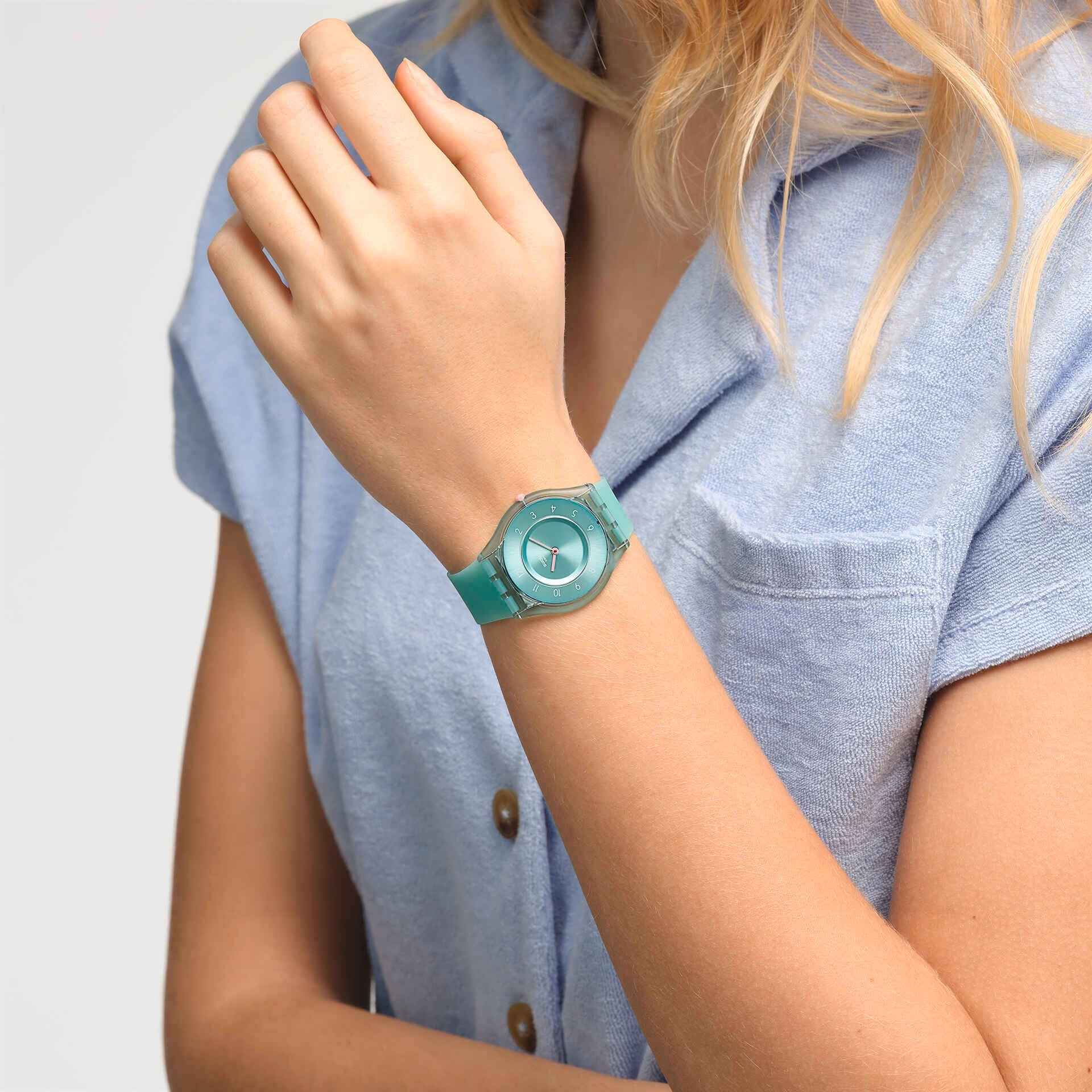 Оригинальные часы Swatch Swatch Skin Classic Biosourced SS08L100 кварцевые калибр механизма  общий вид