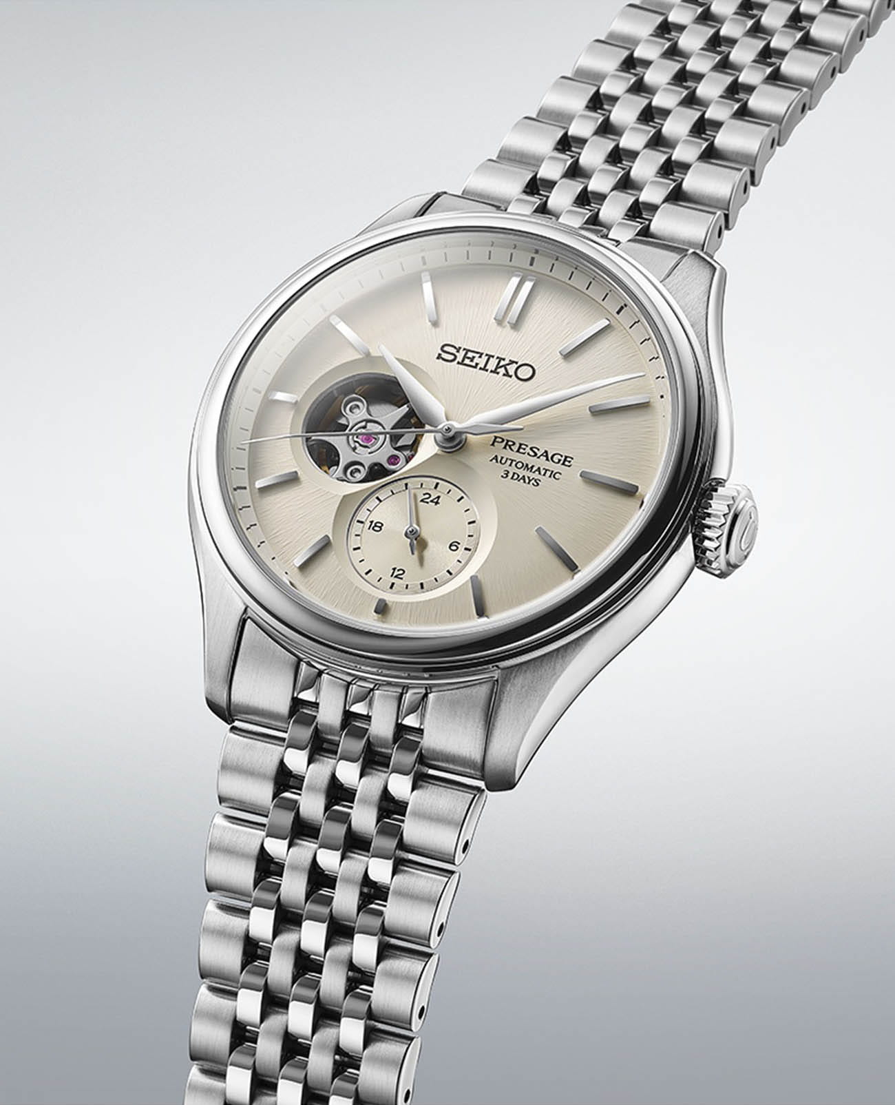 Seiko Seiko Presage Classic Series SPB469 мужские часы бежевый циферблат на запястье