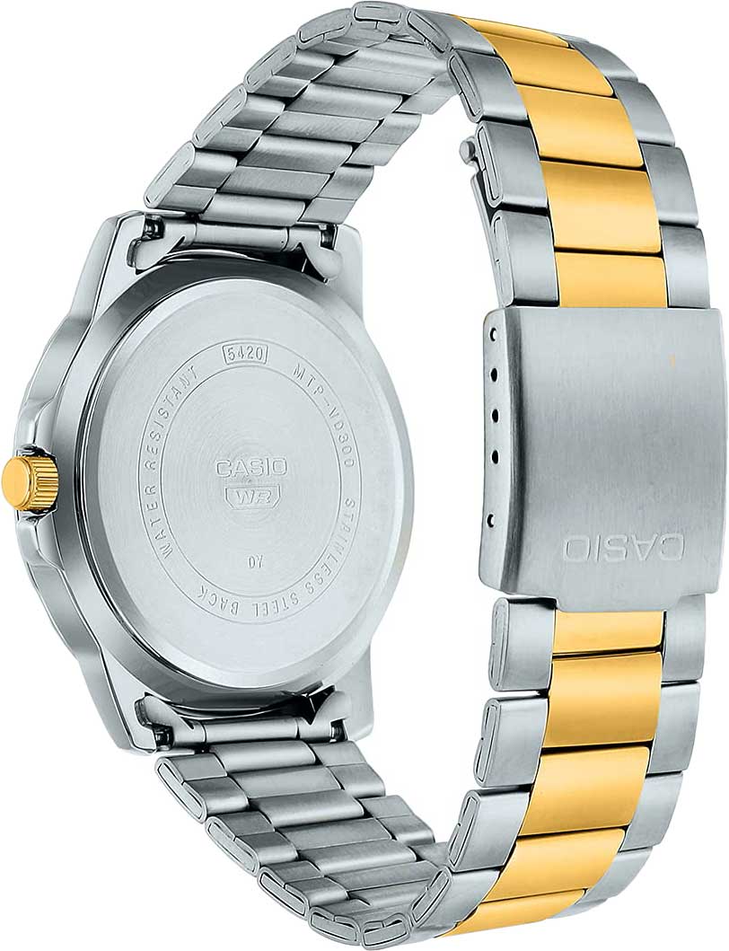 Casio Casio Collection MTP-VD300SG-1EUDF (MTP-VD300SG-1E) мужские часы черный циферблат на запястье