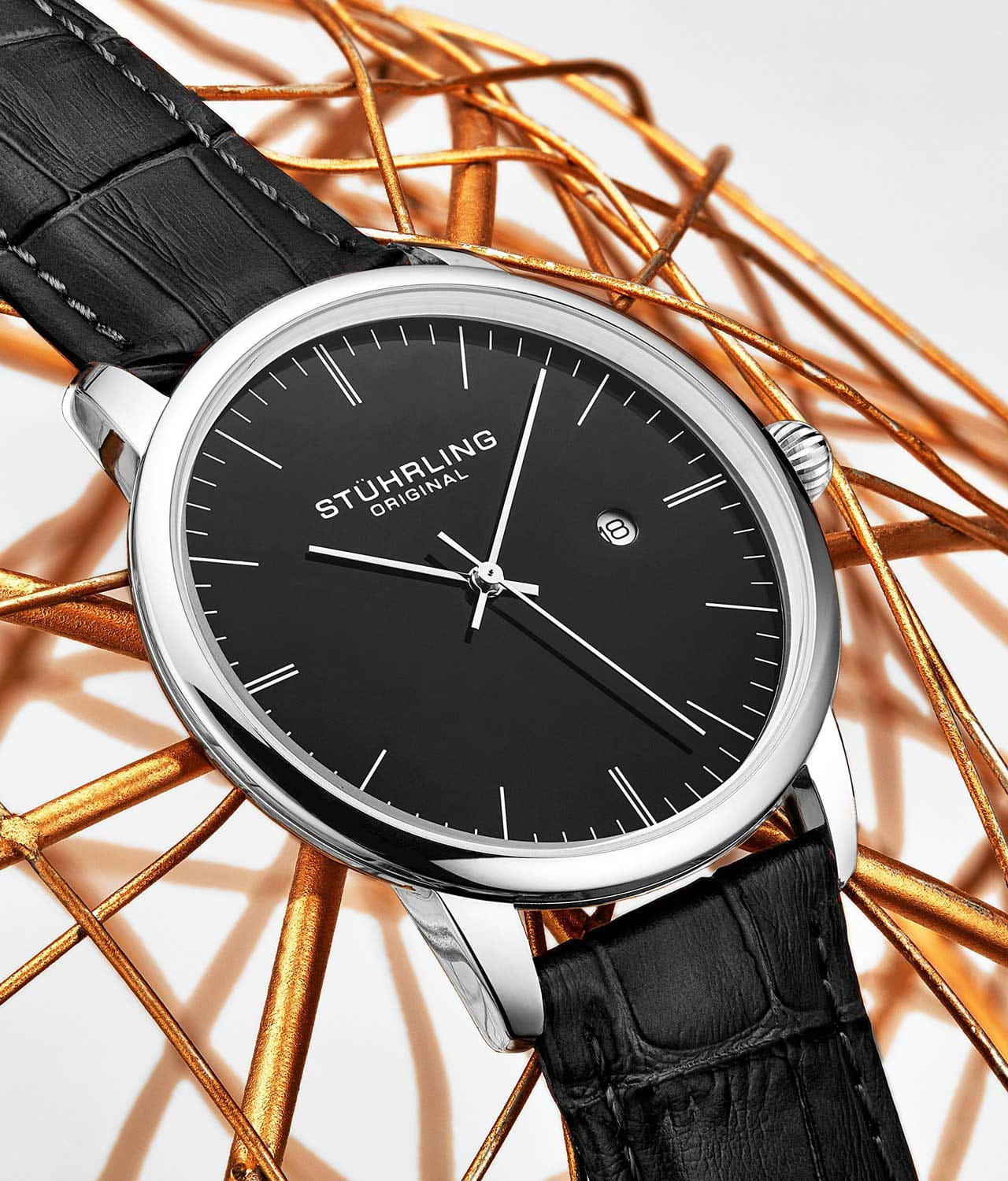 Stuhrling Stuhrling Symphony 3997.2 , наручные мужские часы фото под углом