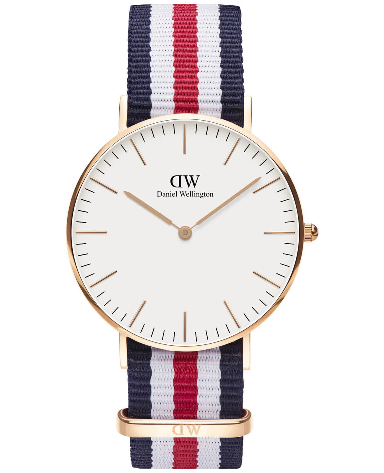 Daniel Wellington Daniel Wellington Classic Canterbury DW00100030  DW00100030 кварцевые женские часы белый циферблат, браслет нейлон — вид спереди