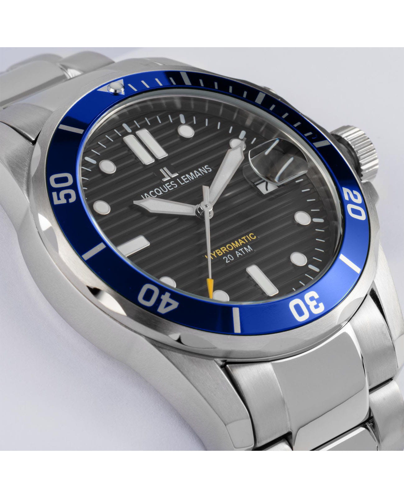 Jacques Lemans Jacques Lemans Hybromatic 1-2170J автокварц (кинетик) мужские часы часы крупный план черный циферблата