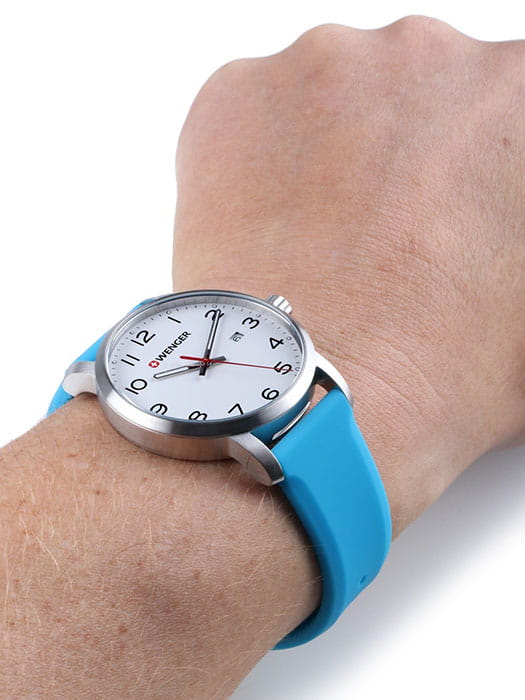 Wenger 01.1641.109 мужские часы белый циферблат на запястье