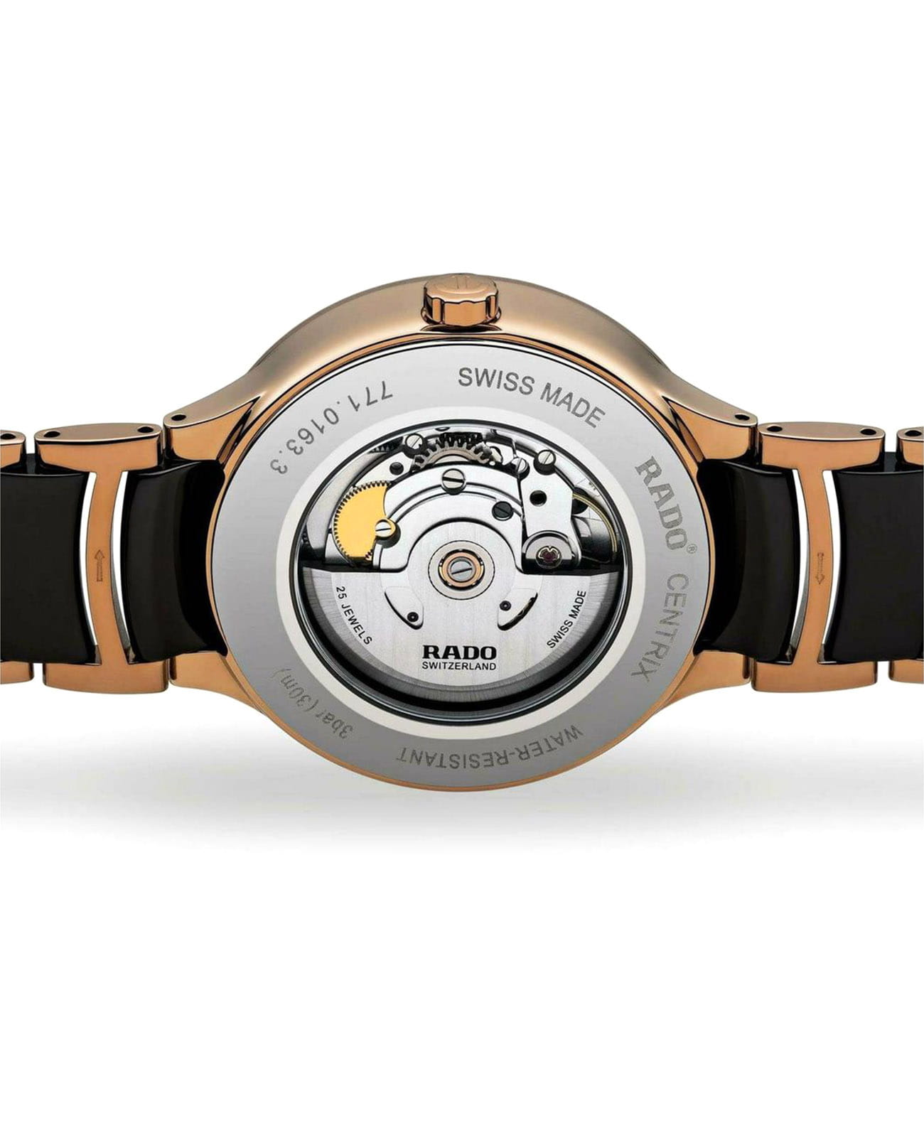 Rado Rado Centrix R30162172, centrix швейцария мужские часы на браслете сталь + pvd + керамика боковой вид