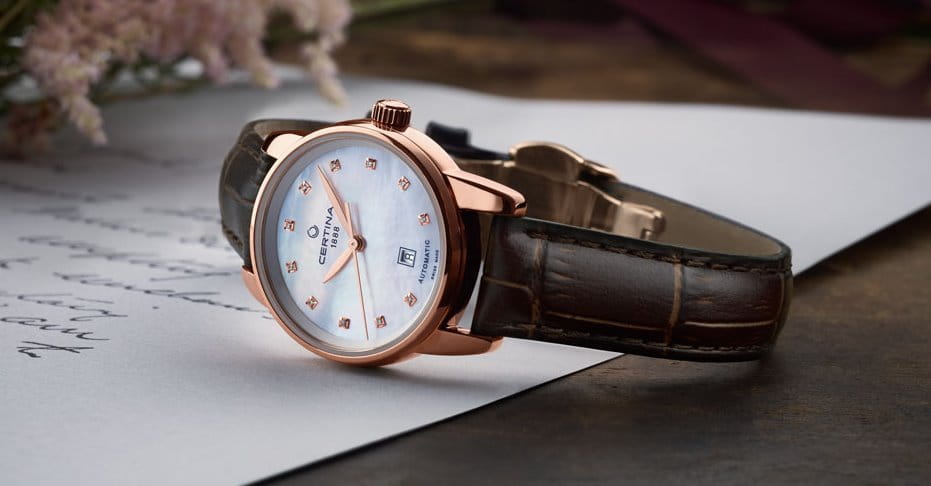 Certina Certina DS Podium Lady Automatic 29mm C001.007.36.116.00 , наручные женские часы фото под углом