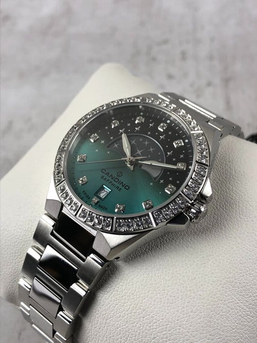 Candino Candino Lady Elegance Moonphase C4760/2,  швейцария женские часы на браслете нержавеющая сталь боковой вид