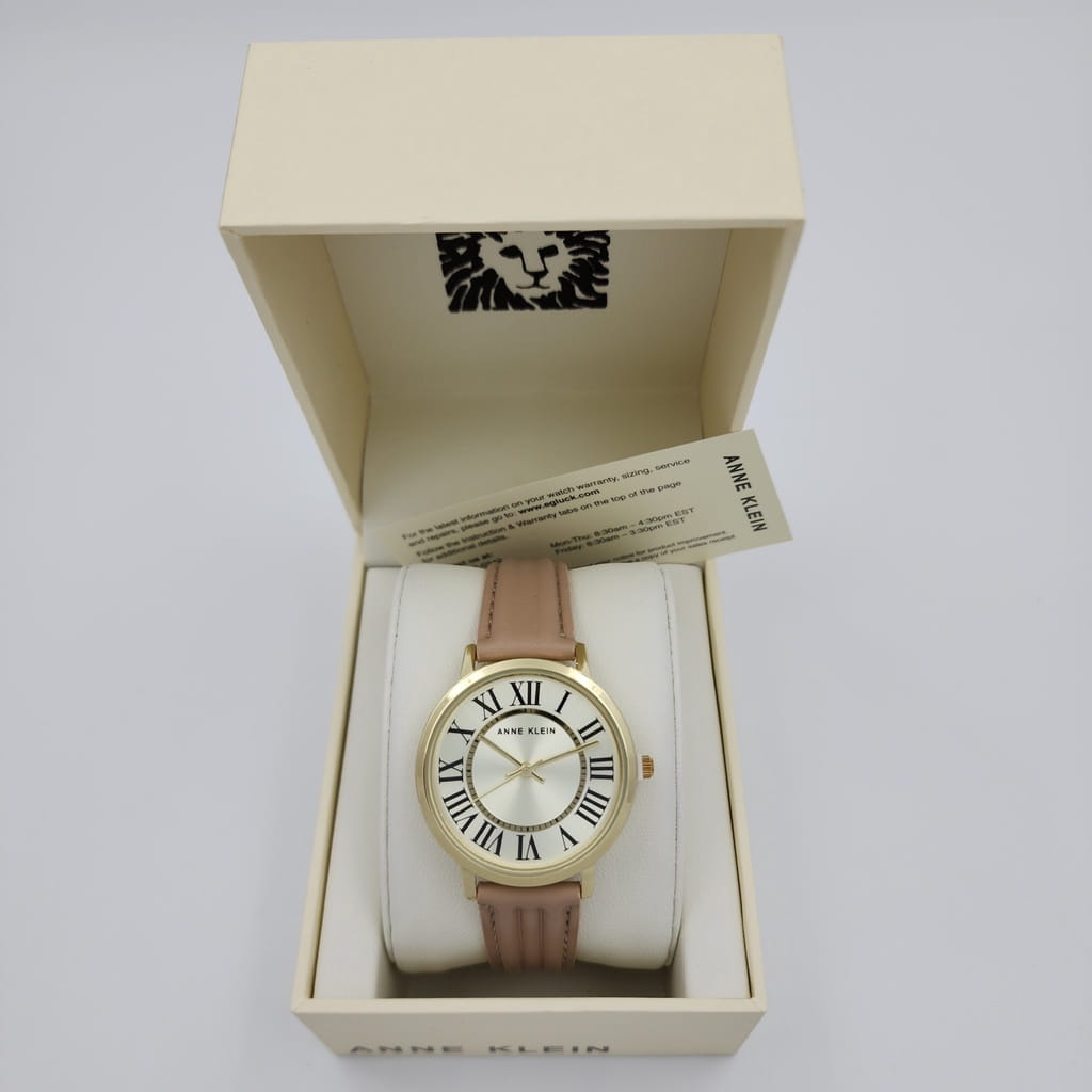 Anne Klein Anne Klein Leather 3836GPTN 3836GPTN оригинальные женские часы в комплекте с коробкой