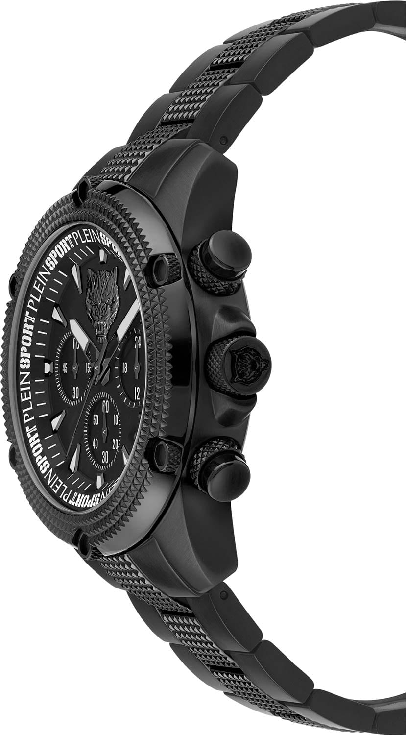 Plein Sport Plein Sport Hurricane PSDBA1023,  германия мужские часы на браслете сталь с ip покрытием + силикон боковой вид