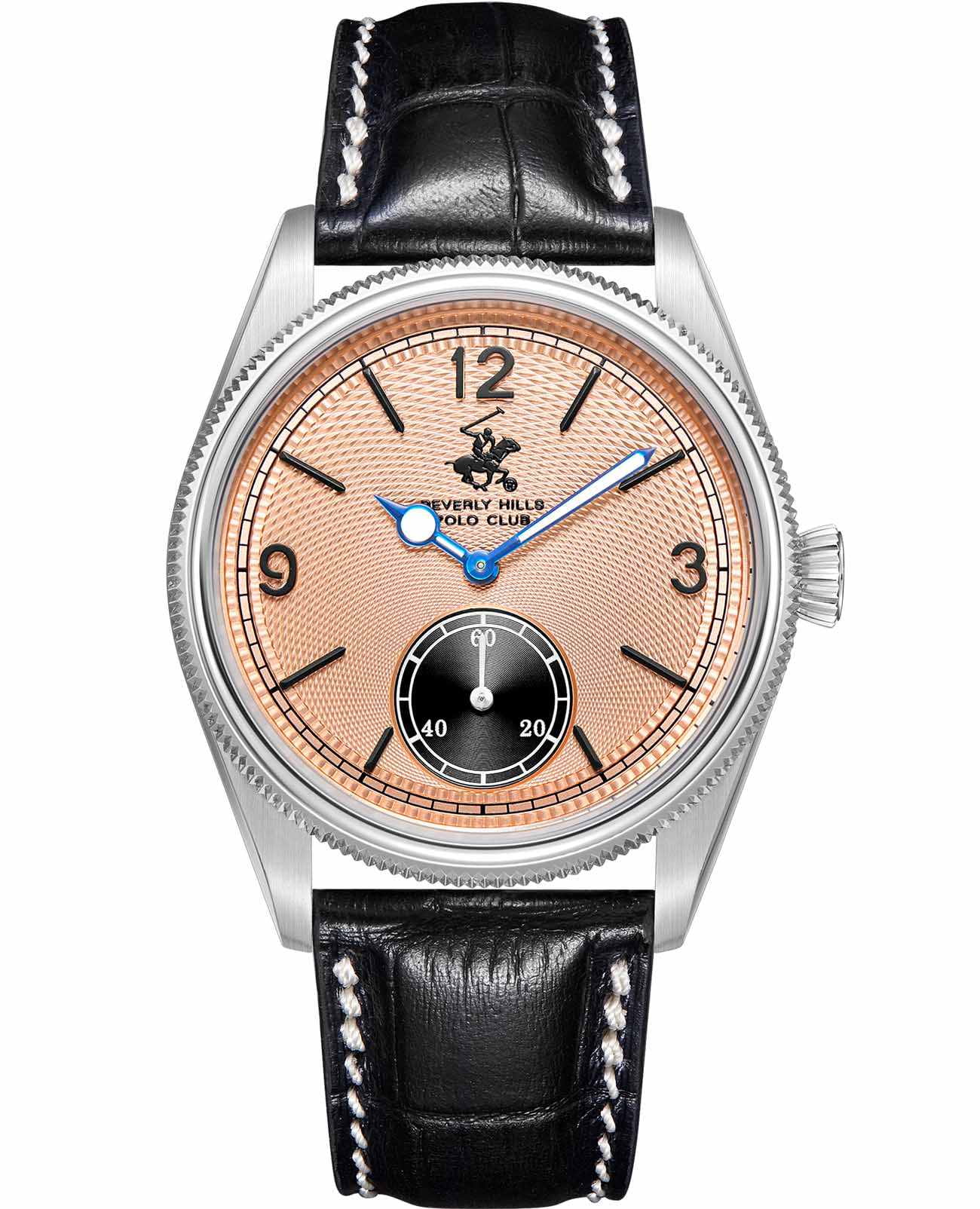 Beverly Hills Polo Club Beverly Hills Polo Club BP3807X.381  BP3807X.381 кварцевые мужские часы бежевый циферблат, браслет кожаный — вид спереди