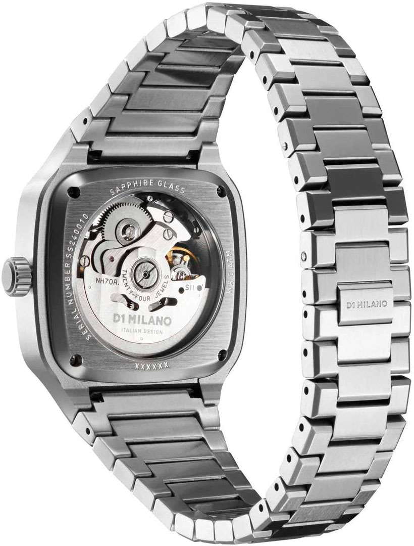 Оригинальные часы D1 Milano D1 Milano Square SLBJ01 механические калибр механизма seiko общий вид
