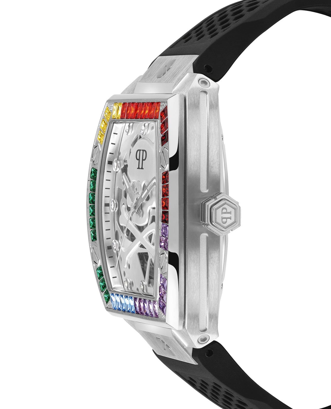 Philipp Plein Philipp Plein The Skeleton PWBAA1423, the skeleton германия мужские часы на браслете силикон боковой вид