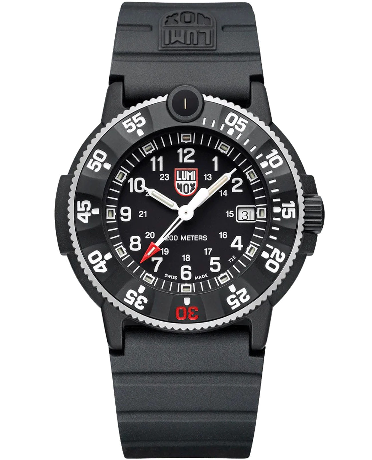 Luminox Luminox Original Navy SEAL XS.3001.H  XS.3001.H кварцевые мужские часы черный циферблат, браслет каучук — вид спереди