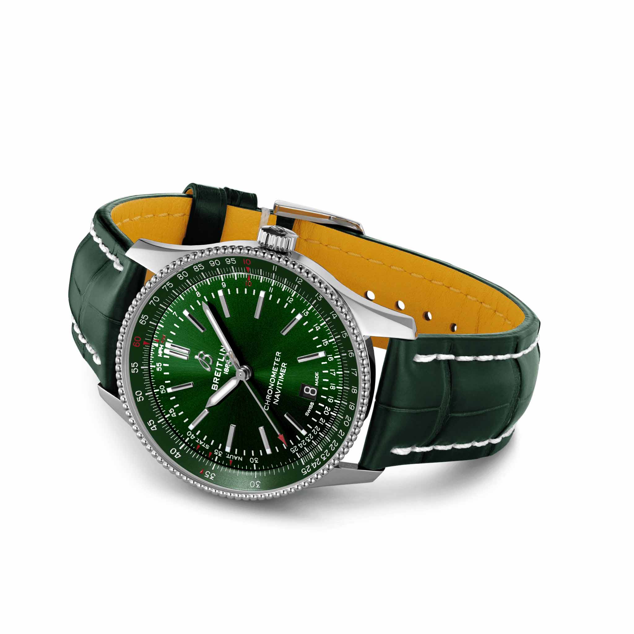 Breitling Breitling Navitimer Automatic 41 A17326361L1P1, navitimer швейцария мужские часы на браслете кожаный боковой вид