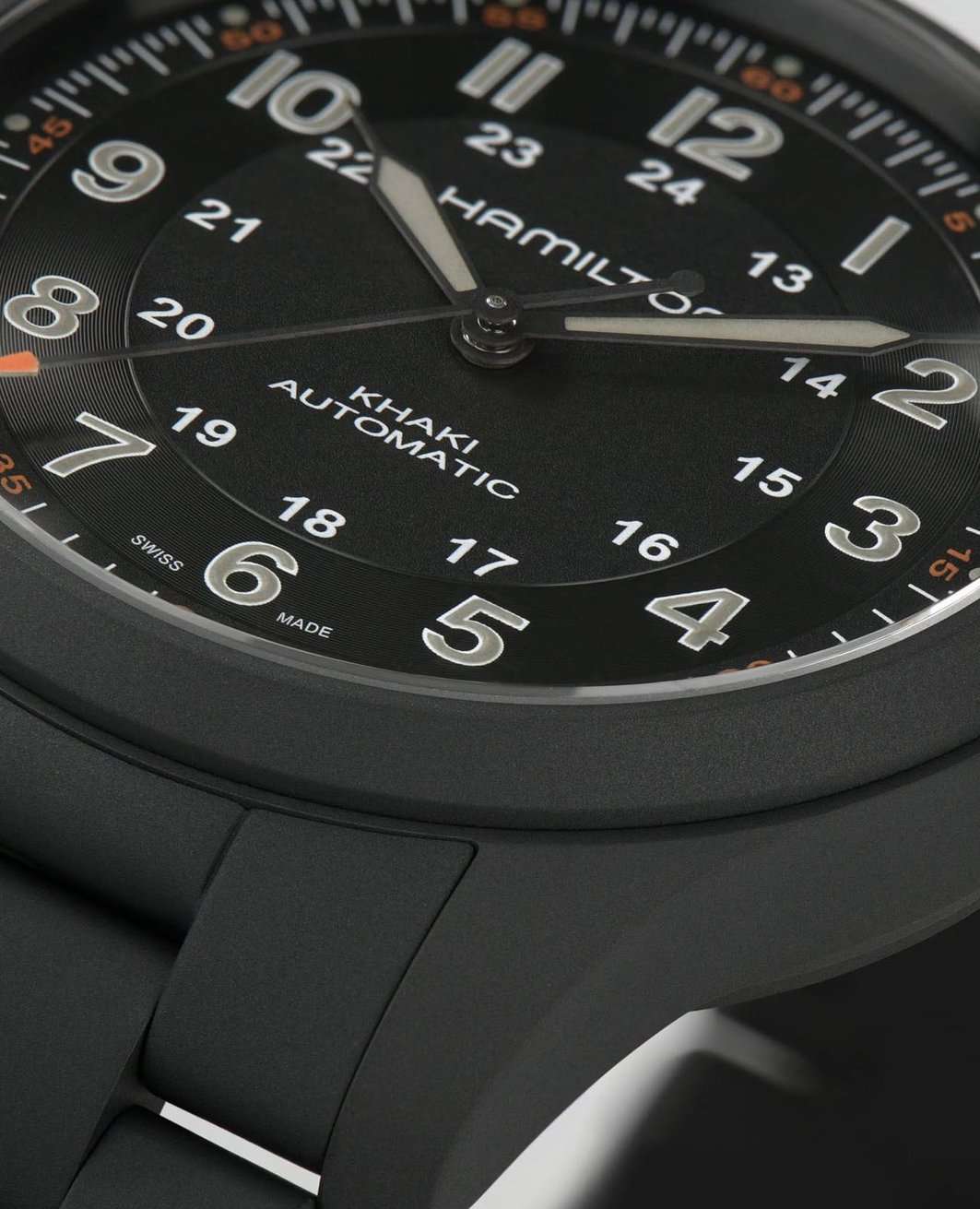 Hamilton Hamilton Khaki Field Titanium Auto H70215130 швейцария наручные мужские часы заводная головка с логотипом Hamilton