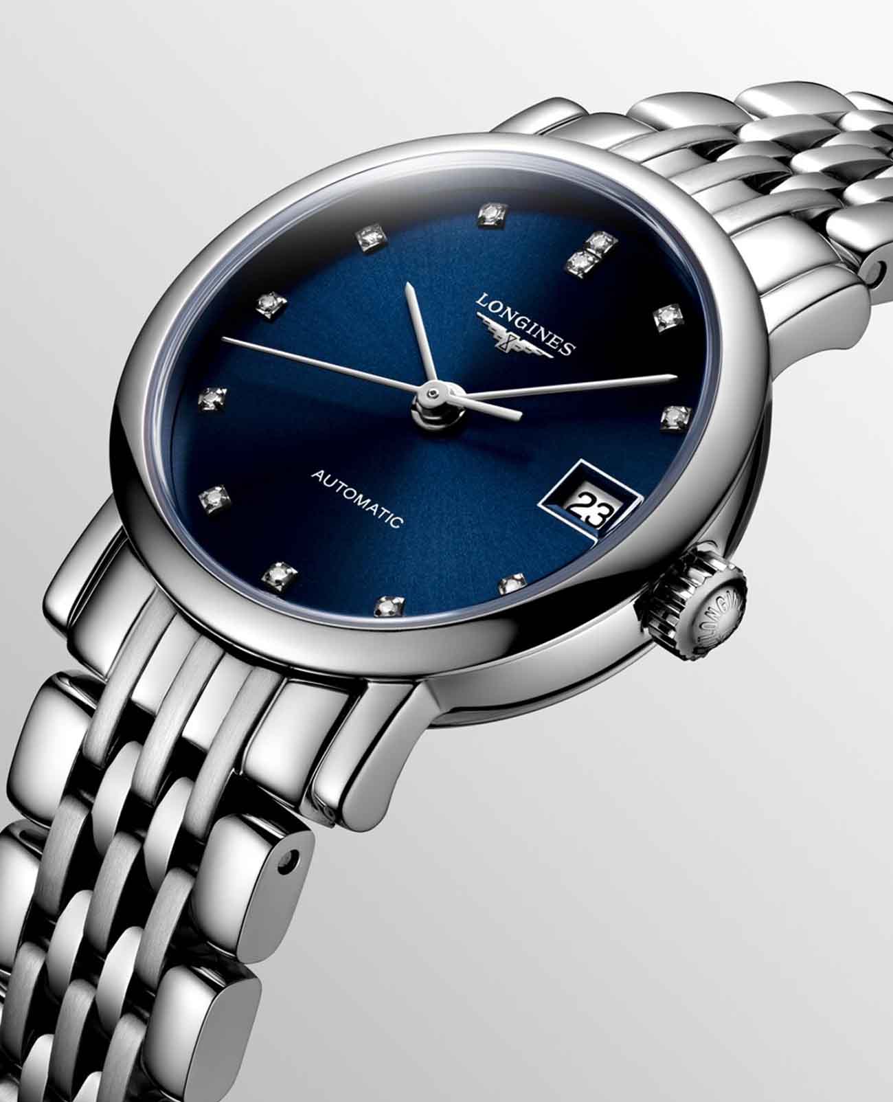 Longines Longines Elegant Collection L4.309.4.97.6, elegant collection швейцария мужские часы на браслете нержавеющая сталь боковой вид