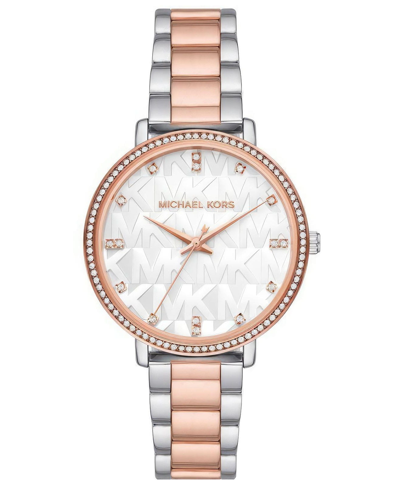 Michael Kors Michael Kors Pyper MK4667  MK4667 кварцевые женские часы перламутровый циферблат, браслет нержавеющая сталь с pvd-покрытием — вид спереди
