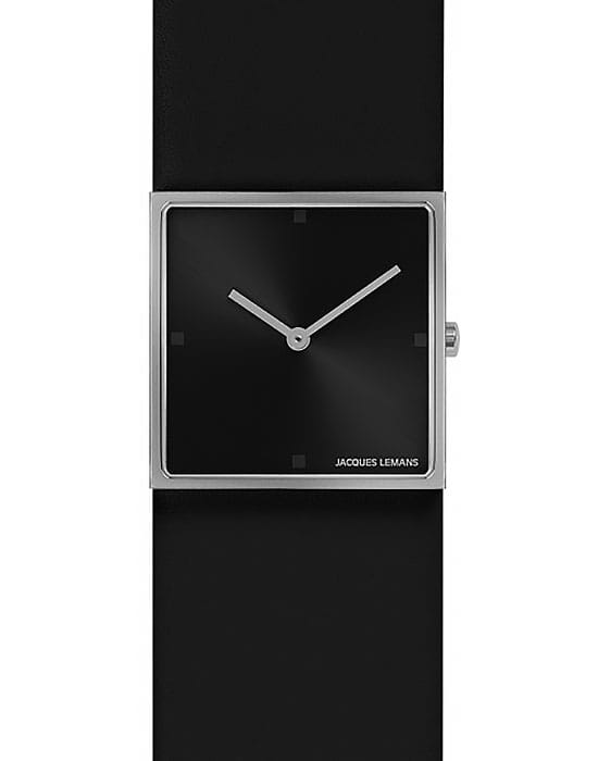 Jacques Lemans Jacques Lemans La Passion 1-2057A  1-2057A кварцевые женские часы черный циферблат, браслет кожаный — вид спереди