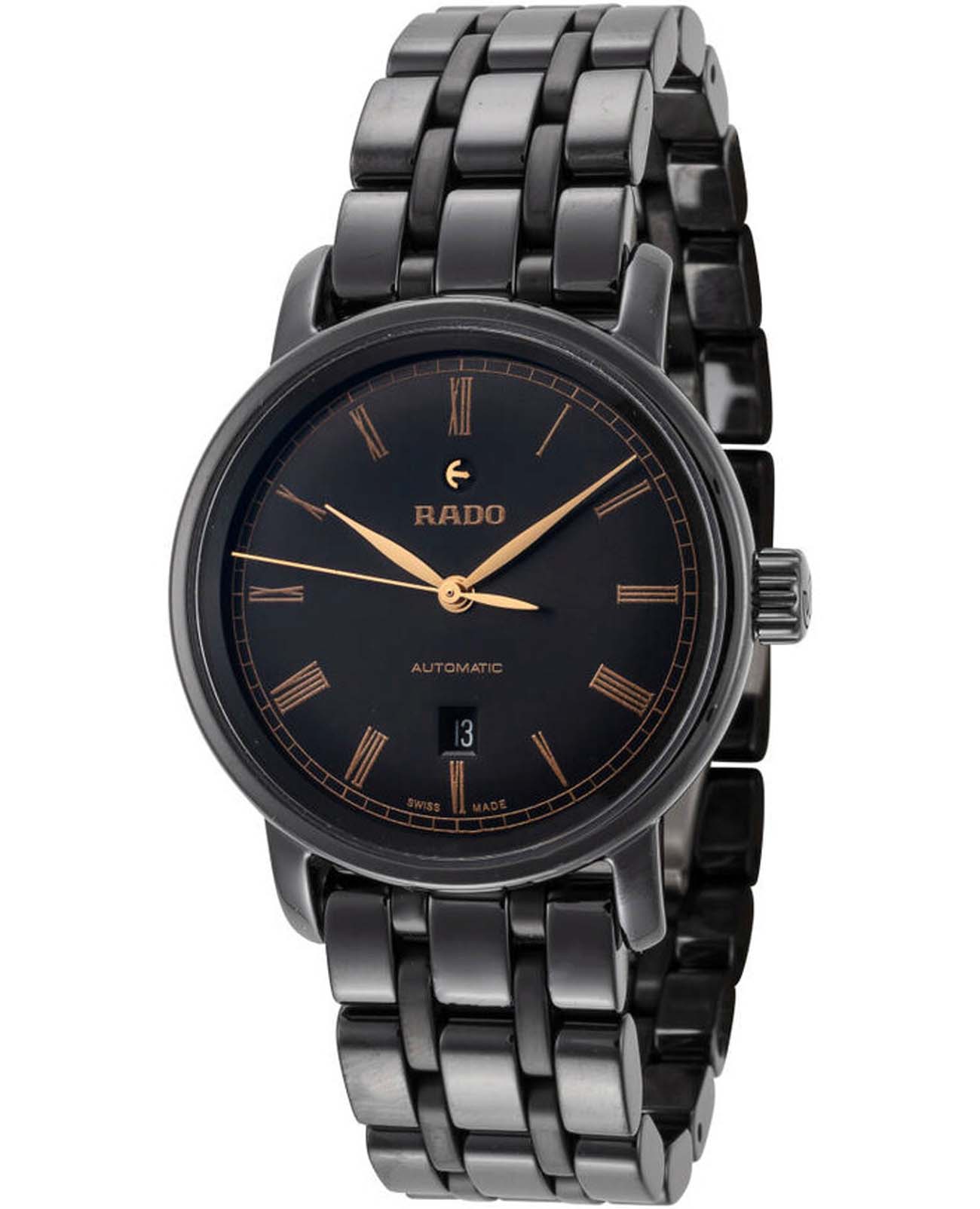 Rado Rado Diamaster R14043162 Automatic R14043162 механические женские часы черный циферблат, браслет керамика — вид спереди