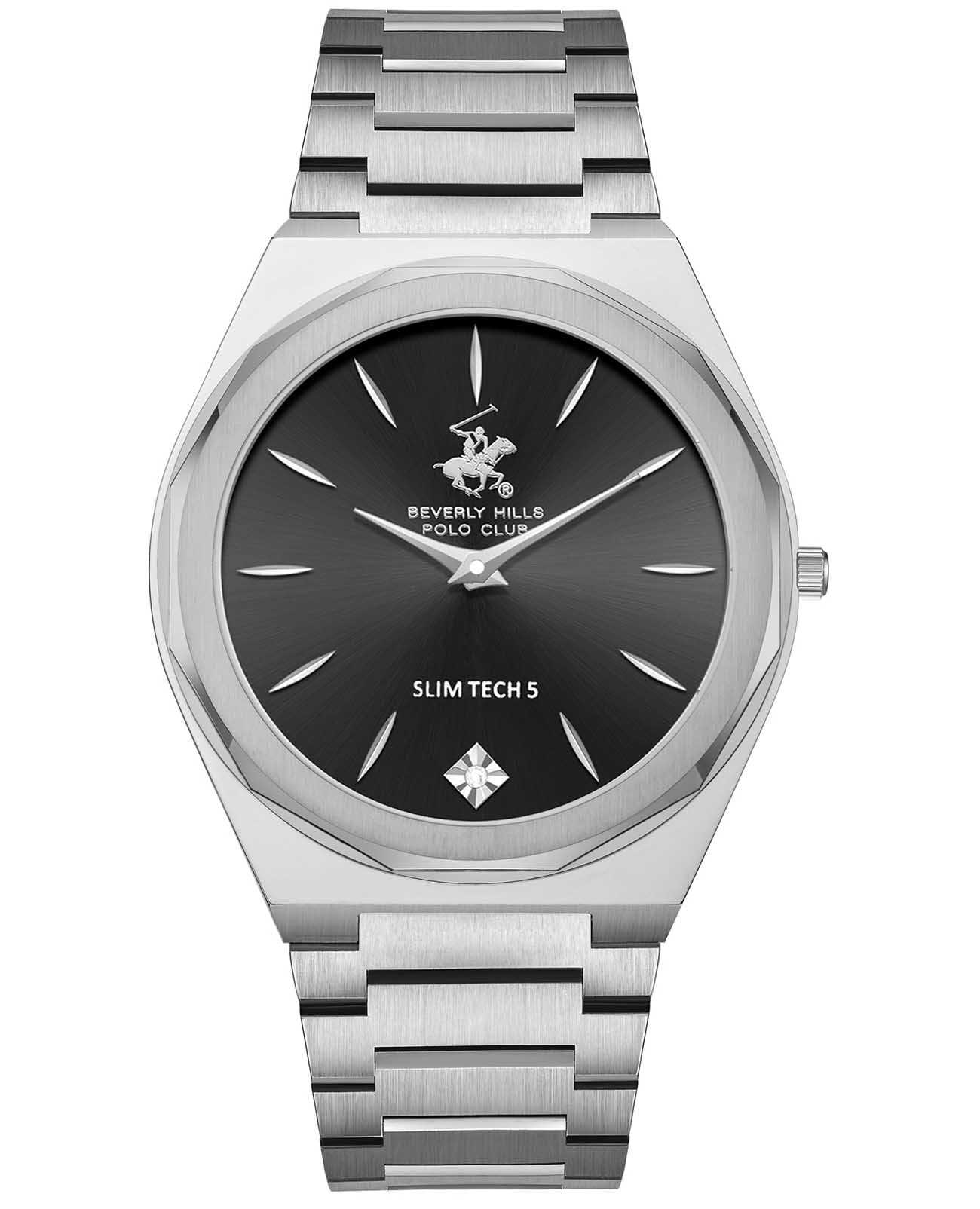 Beverly Hills Polo Club Beverly Hills Polo Club BP3667X.350  BP3667X.350 кварцевые мужские часы черный циферблат, браслет нержавеющая сталь — вид спереди