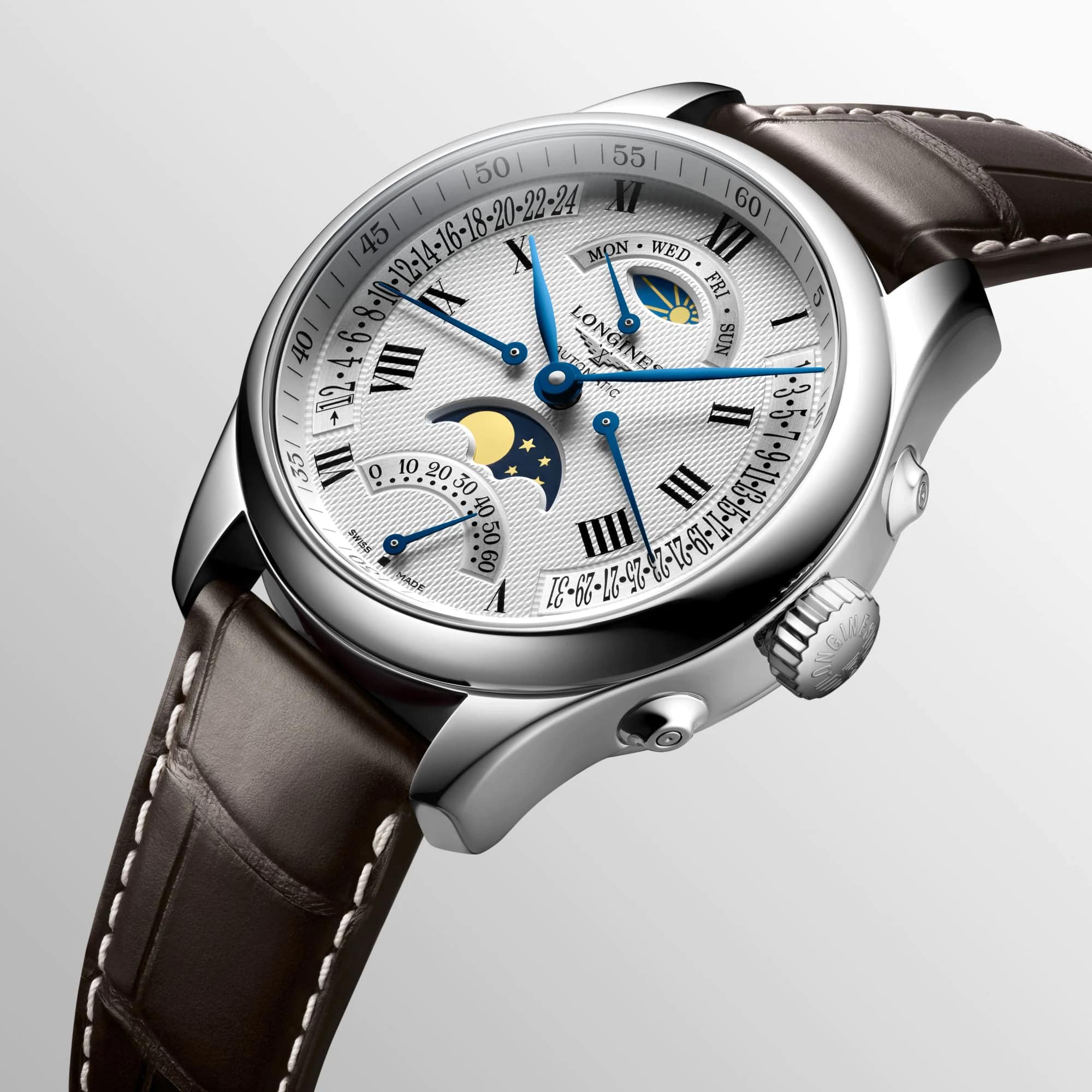 Longines Longines Master Collection L2.738.4.71.3, master collection швейцария мужские часы на браслете кожаный боковой вид