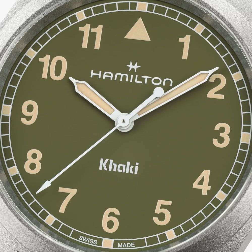 Оригинальные часы Hamilton Hamilton Khaki Field Quartz 38mm H69401160 кварцевые калибр механизма eta f05.105 mh2 общий вид