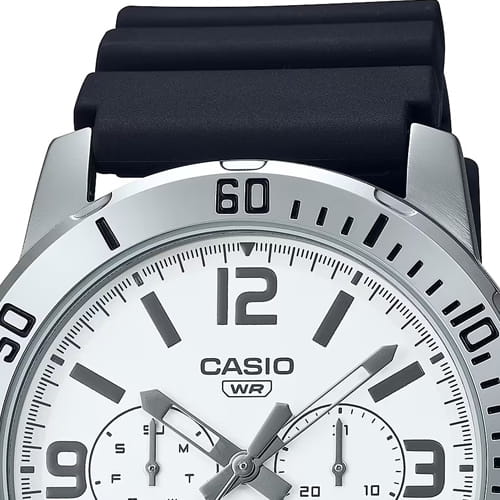 Casio Casio Collection MTP-VD300-7BUDF (MTP-VD300-7B) кварцевые мужские часы часы крупный план белый циферблата