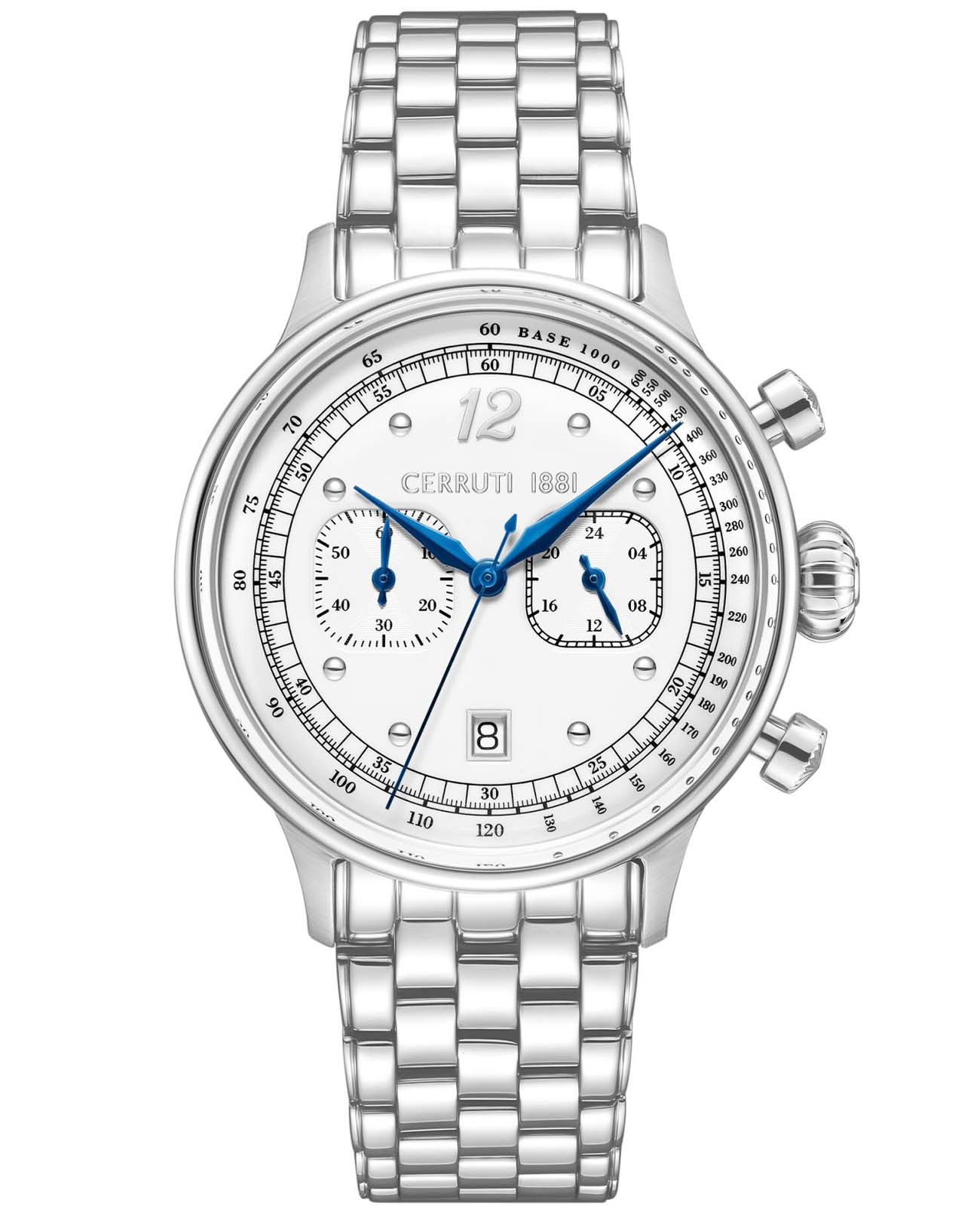 Cerruti 1881 Cerruti 1881 Dervio CIWGI0050502  CIWGI0050502 кварцевые мужские часы белый циферблат, браслет нержавеющая сталь — вид спереди