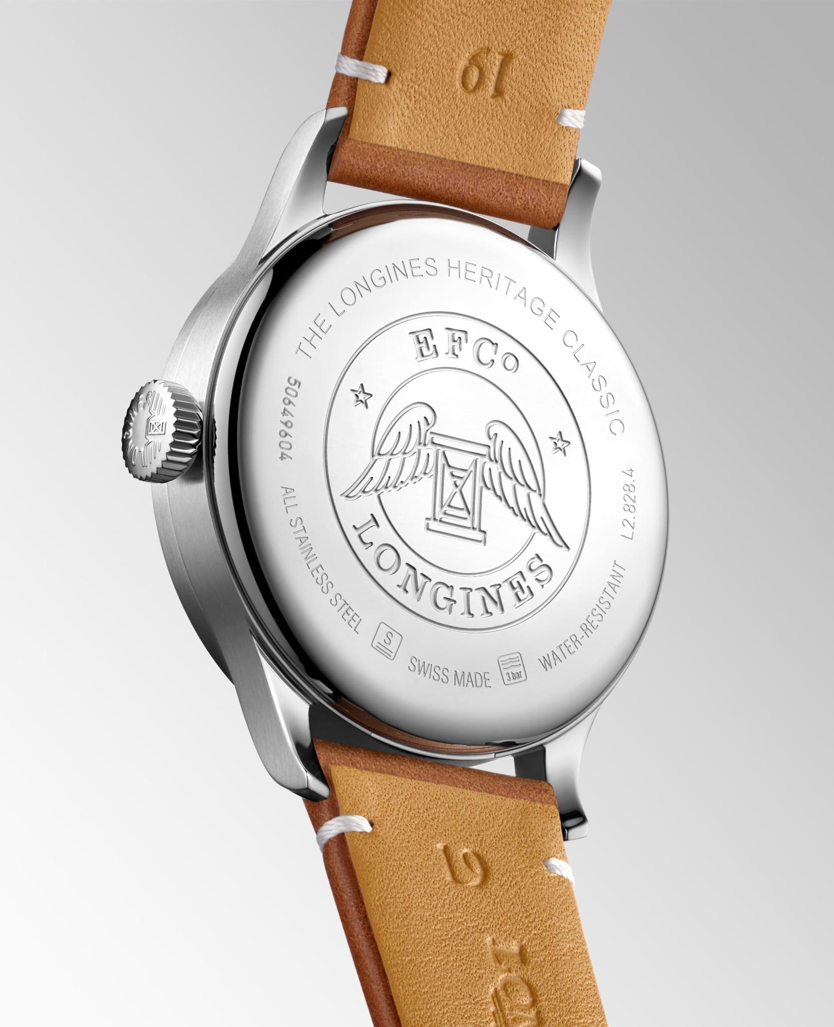 Longines Longines Heritage Classic L2.828.4.53.2 , наручные мужские часы фото под углом