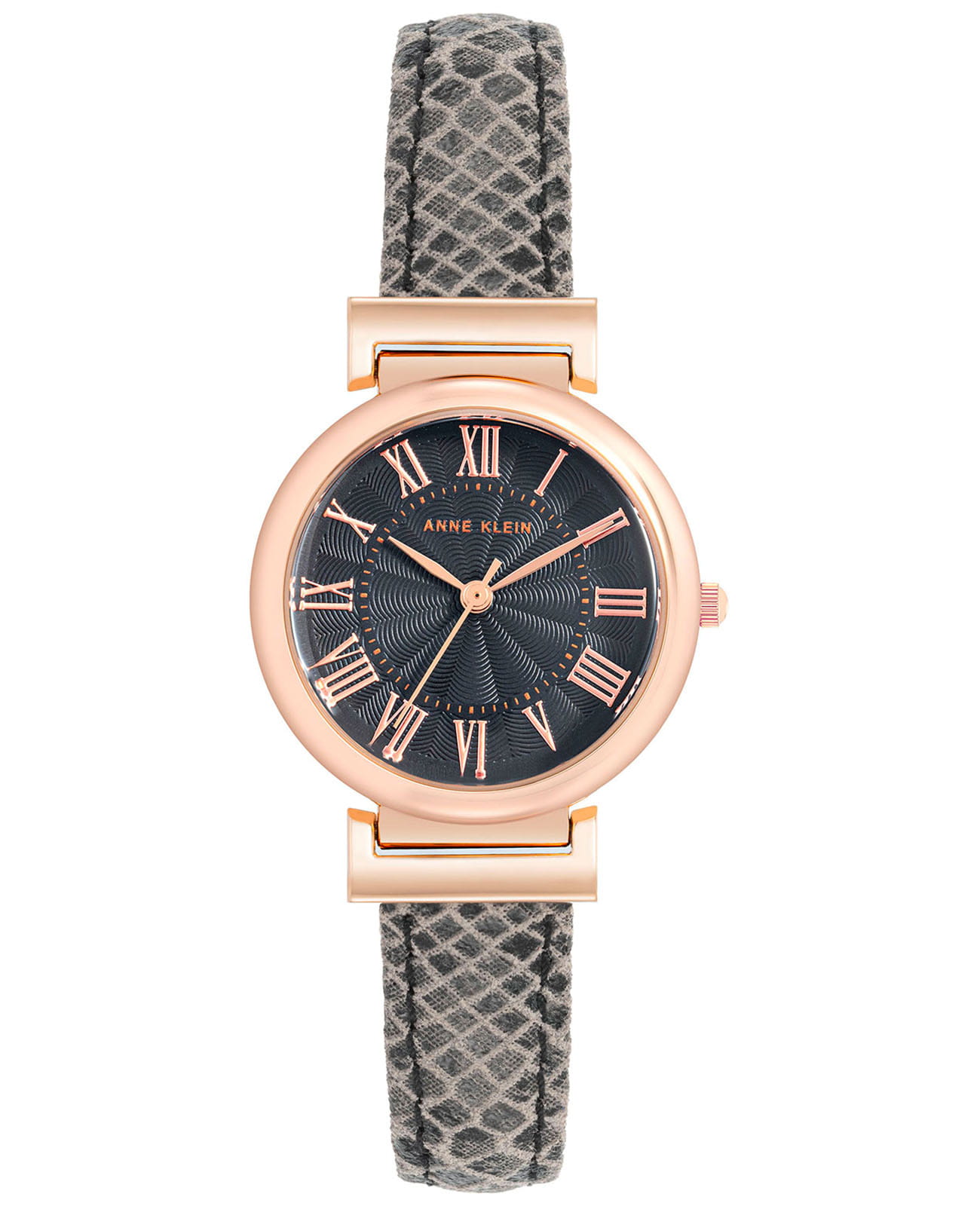 Anne Klein Anne Klein Leather 2246RGSN  2246RGSN кварцевые женские часы черный циферблат, браслет кожаный — вид спереди