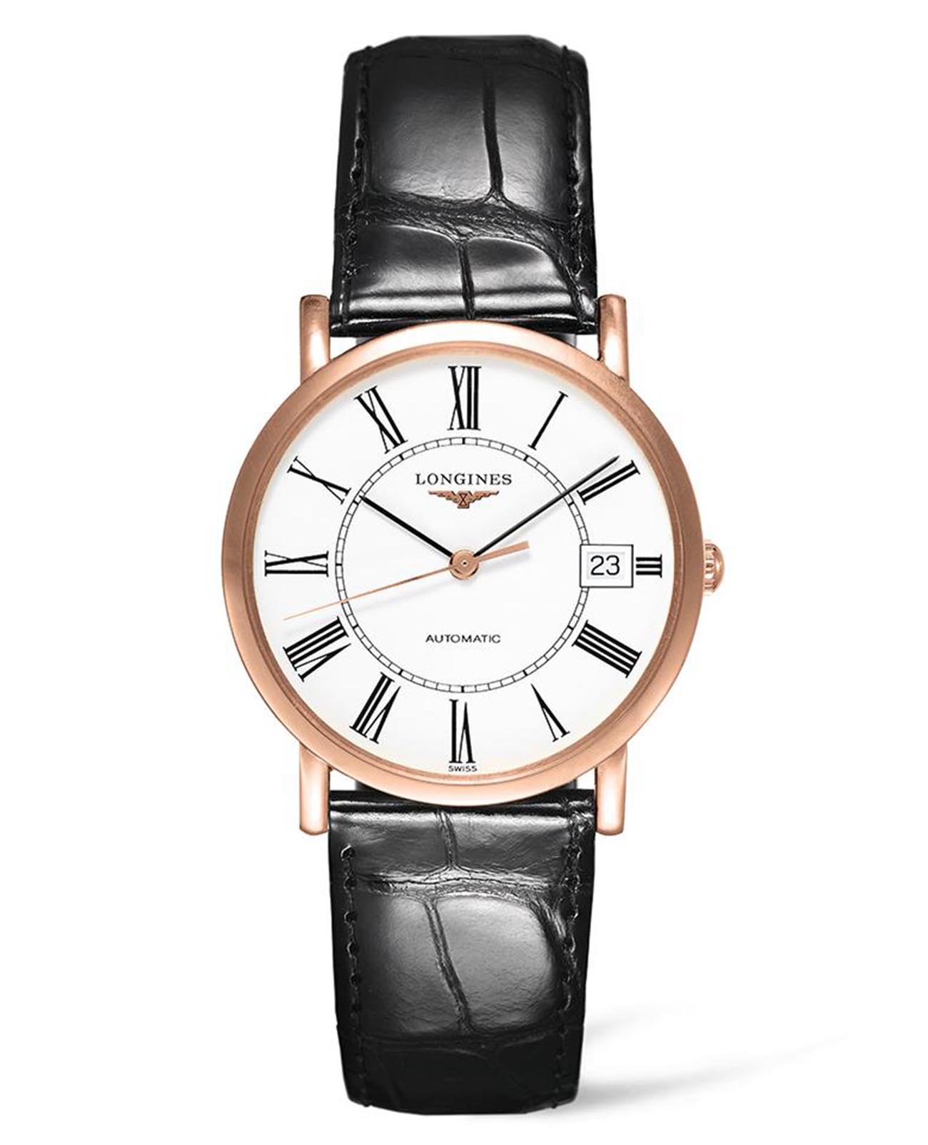 Longines Longines La Grande Classique L4.778.8.11.0  L47788110 механические женские часы белый циферблат, браслет кожаный — вид спереди