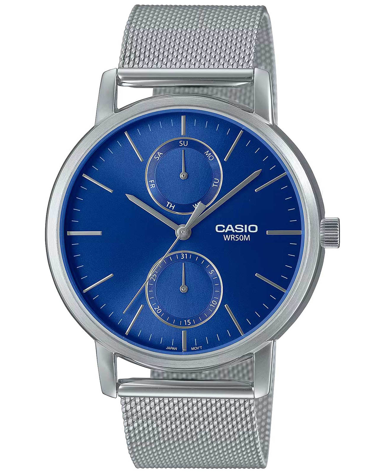 Casio Casio Collection MTP-B310M-2A  MTP-B310M-2A кварцевые мужские часы синий циферблат, браслет нержавеющая сталь — вид спереди