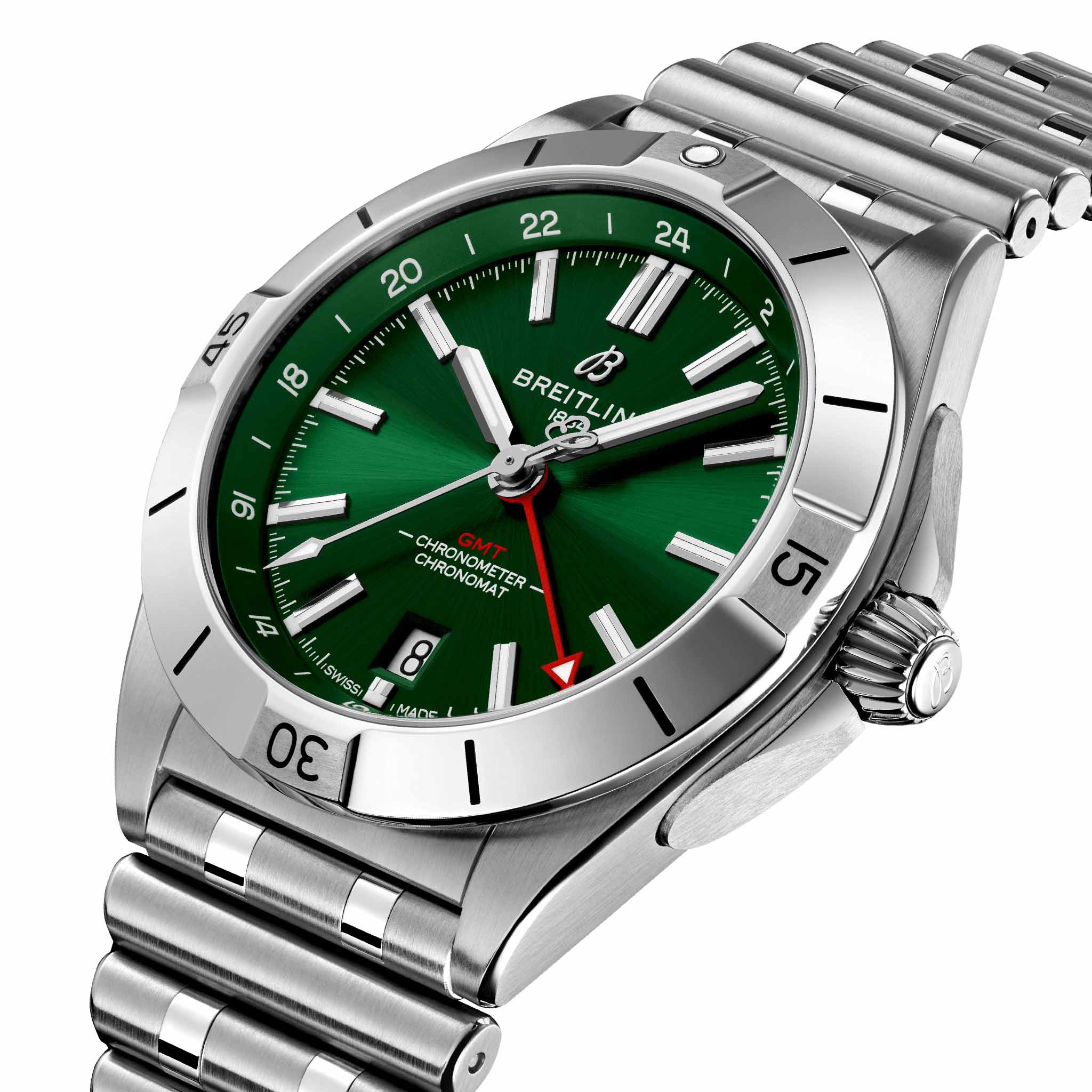 Breitling Breitling Chronomat Automatic GMT 40 A32398101L1A1 мужские часы зеленый циферблат на запястье