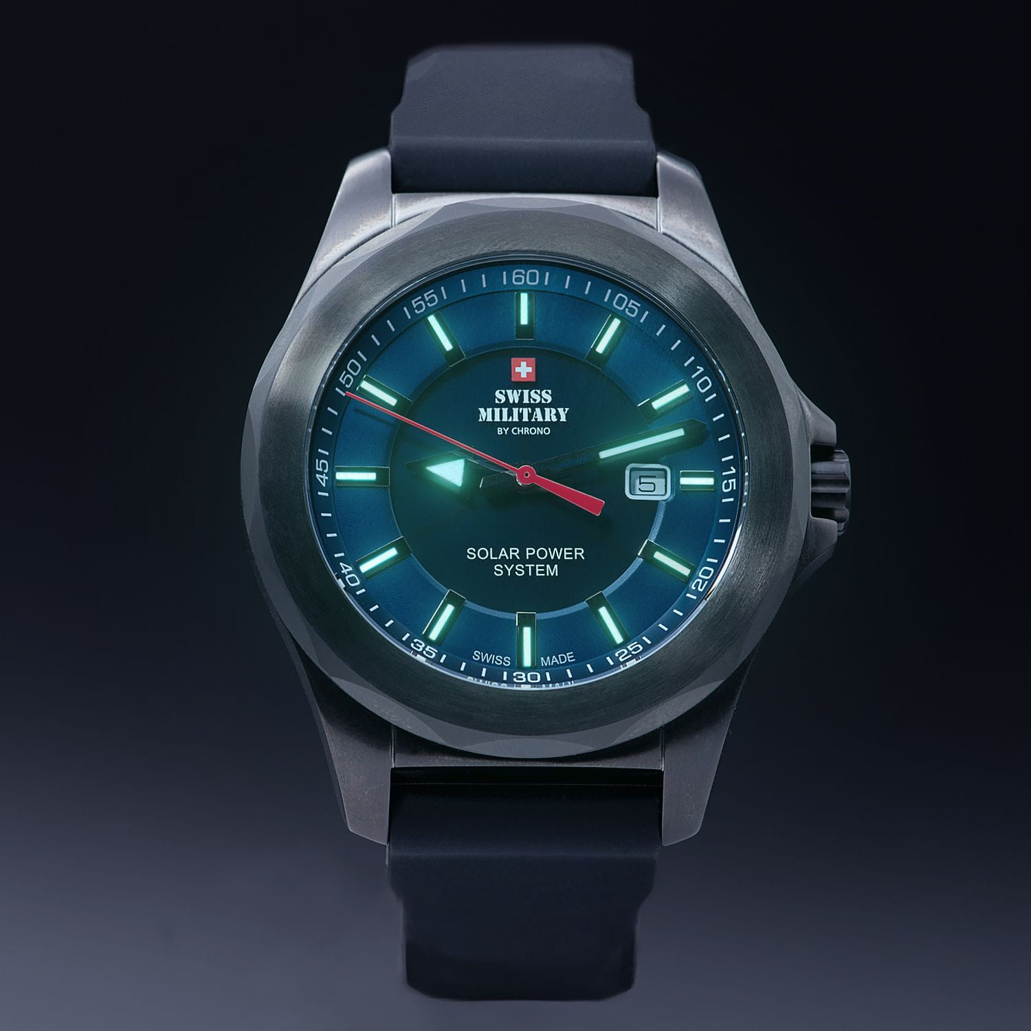 Swiss Military by Chrono Swiss Military by Chrono Solar Power SMS34073.08 мужские часы синий циферблат на запястье