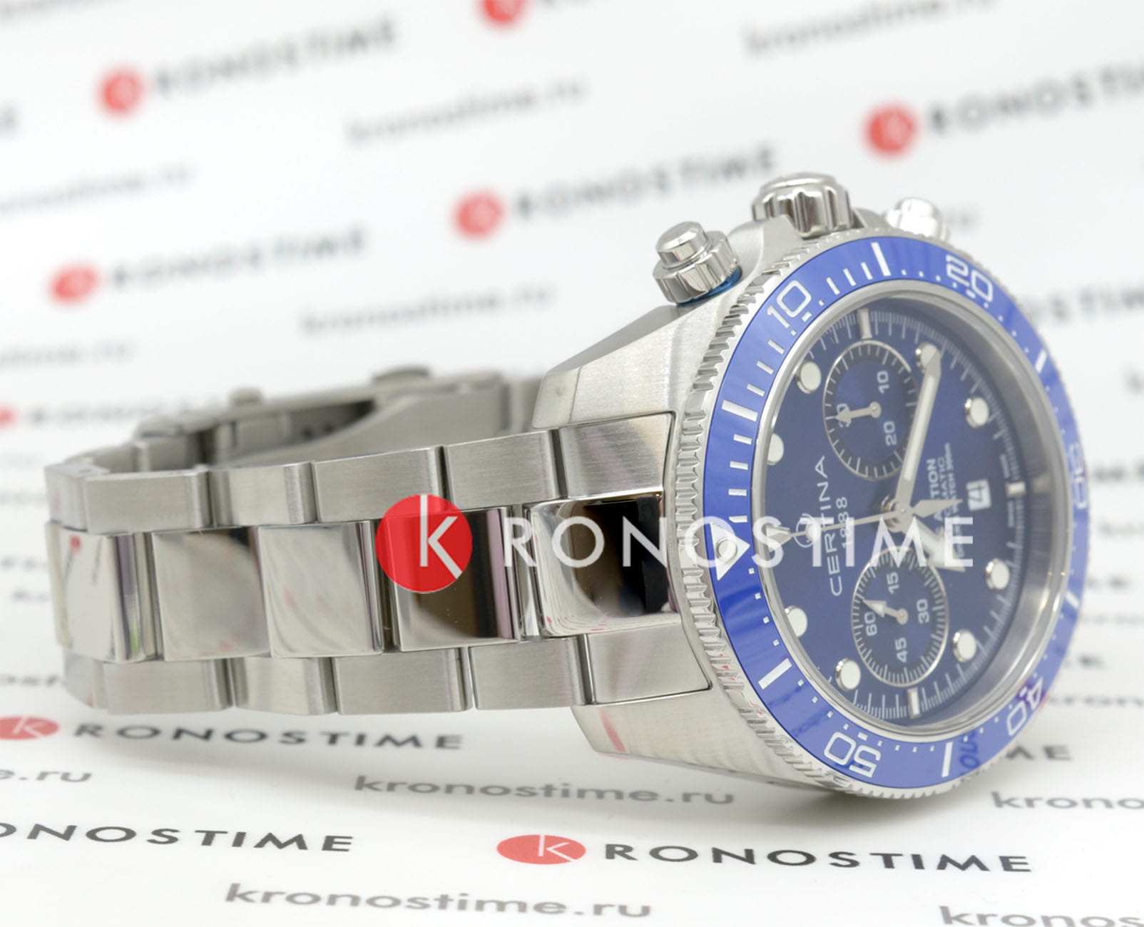 Certina C0328271104100 мужские часы застежка крупным планом
