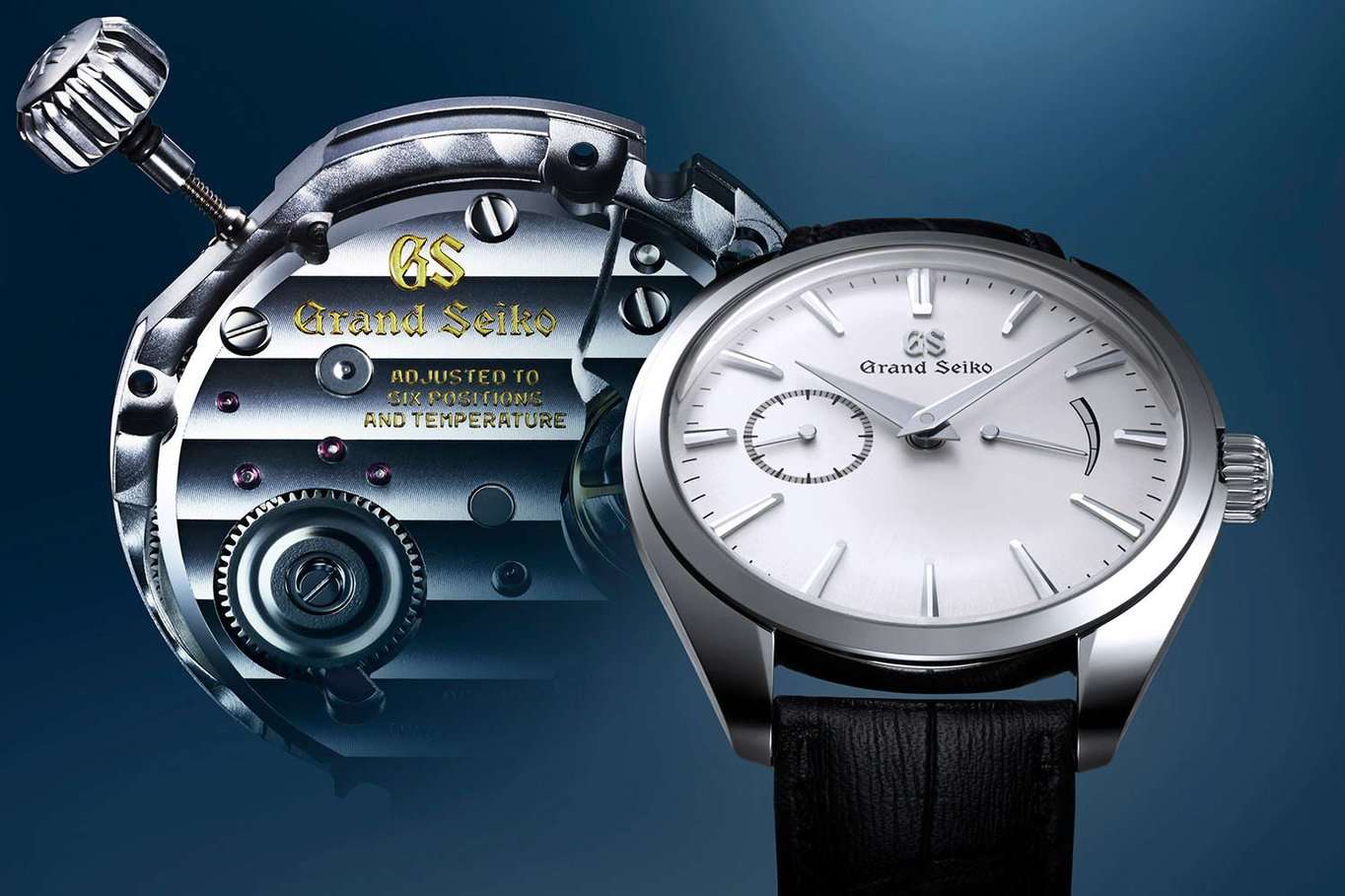 Seiko Seiko Grand Seiko SBGK007G механические мужские часы часы крупный план белый циферблата