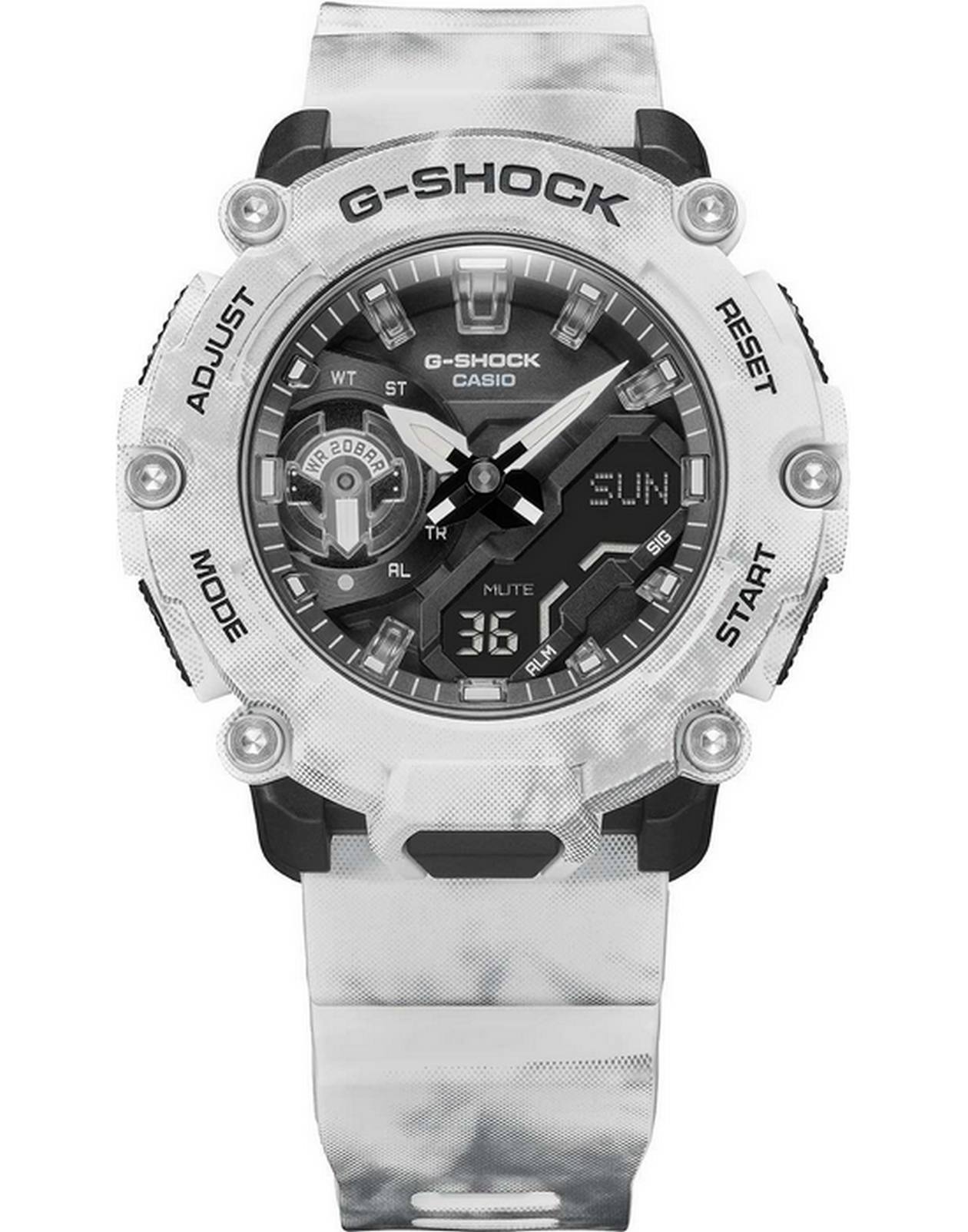 Casio Casio G-Shock GA-2200GC-7A, g-shock япония мужские часы на браслете пластик боковой вид